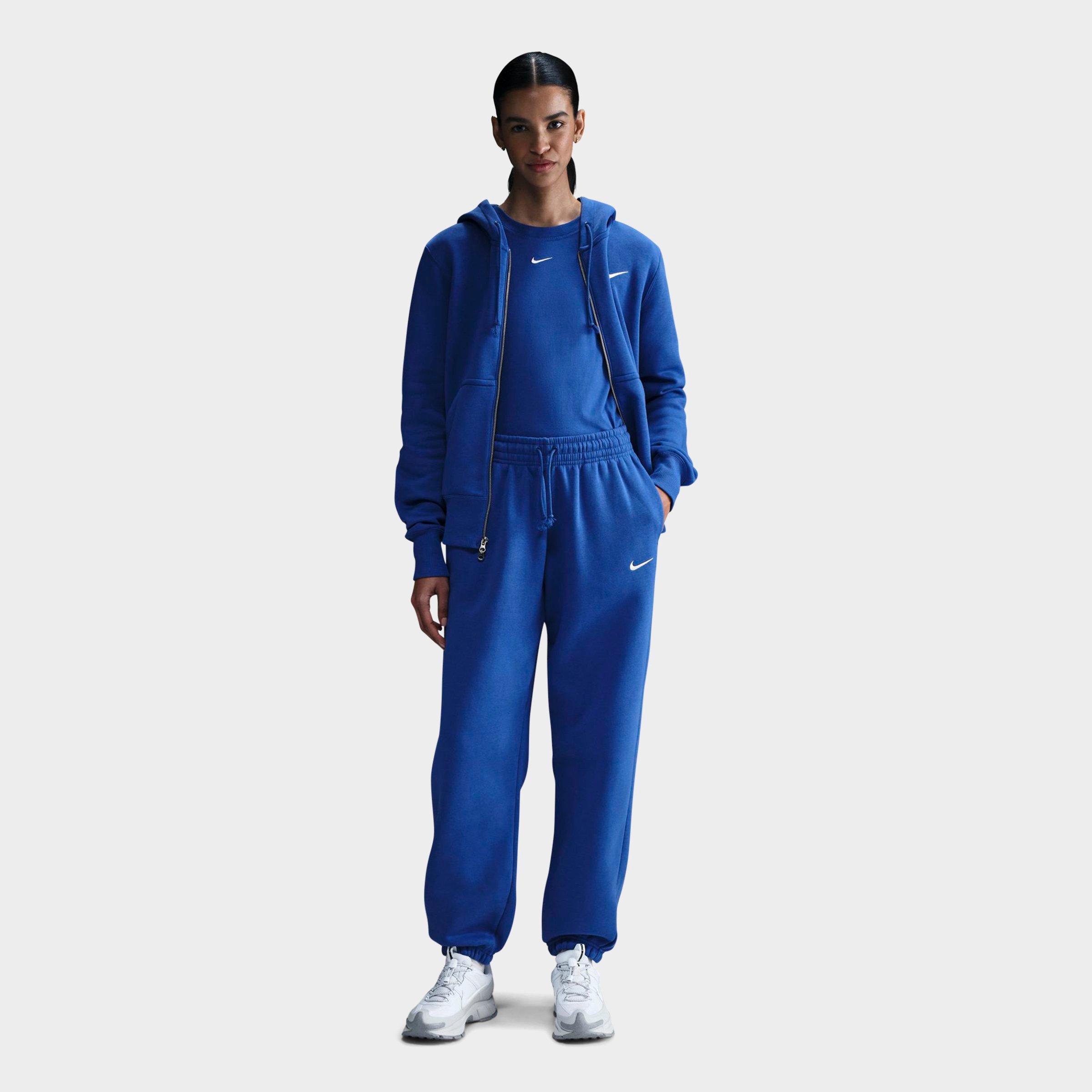 Nike Women's Sportswear Phoenix Fleece Oversized High-Waisted Jogger Pants in Blue/Game Royal Size Medium Cotton/Polyester/Fleece