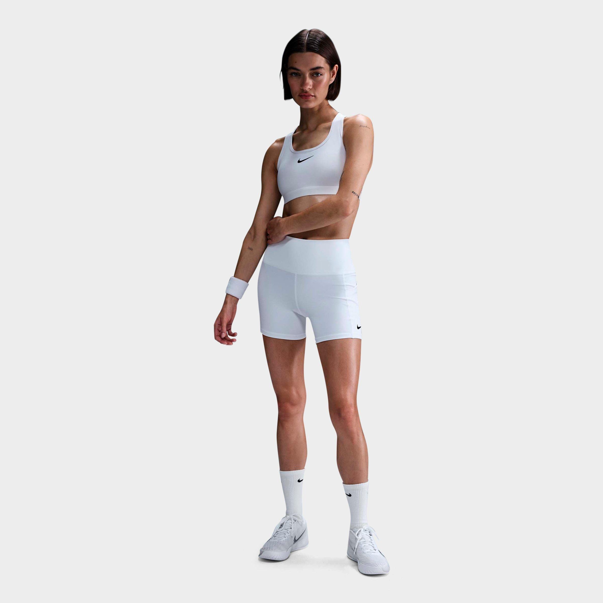 Nike Women's Court Dri-FIT Tennis Shorts in White/Black Size: XS