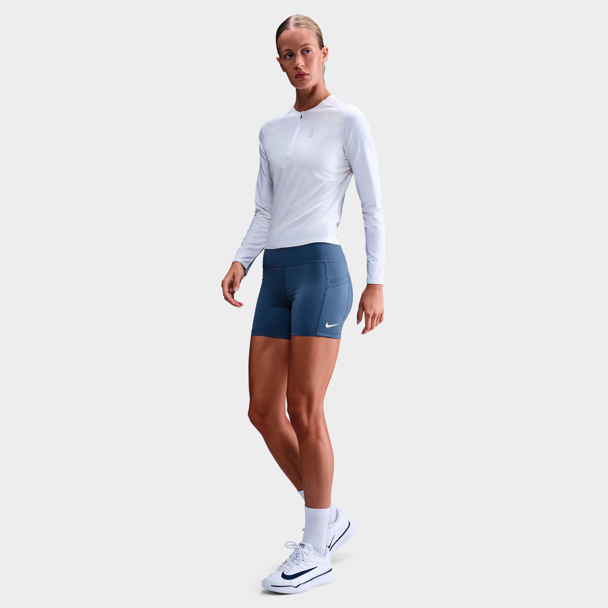 Nike Women's Court Dri-FIT Tennis Shorts in Diffused Blue/White Size: XS