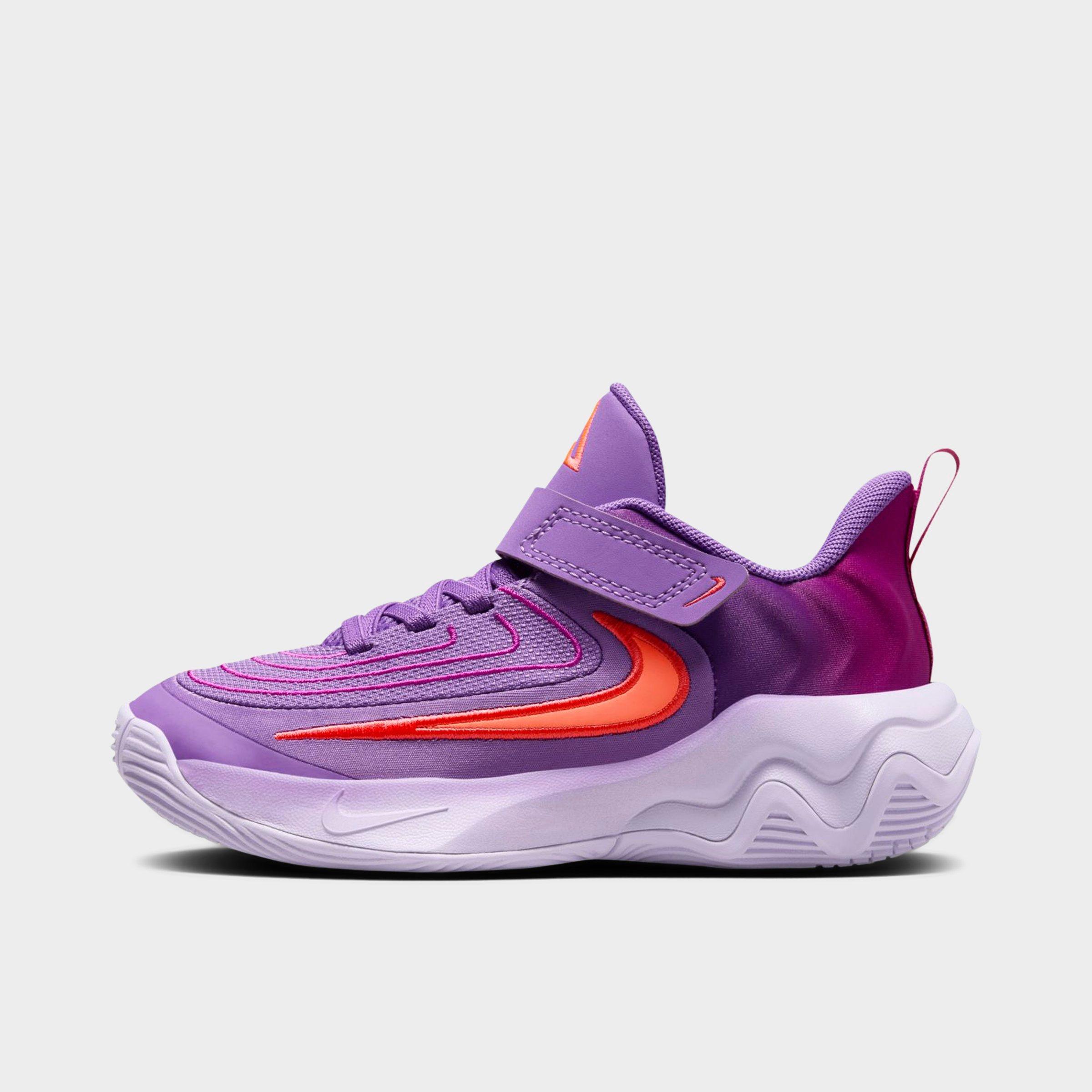 Nike Little Kids Giannis Immortality 4 Stretch Lace Basketball Shoes in Black Raspberry/Hot Punch/Hot Fuchsia Size: 8.0