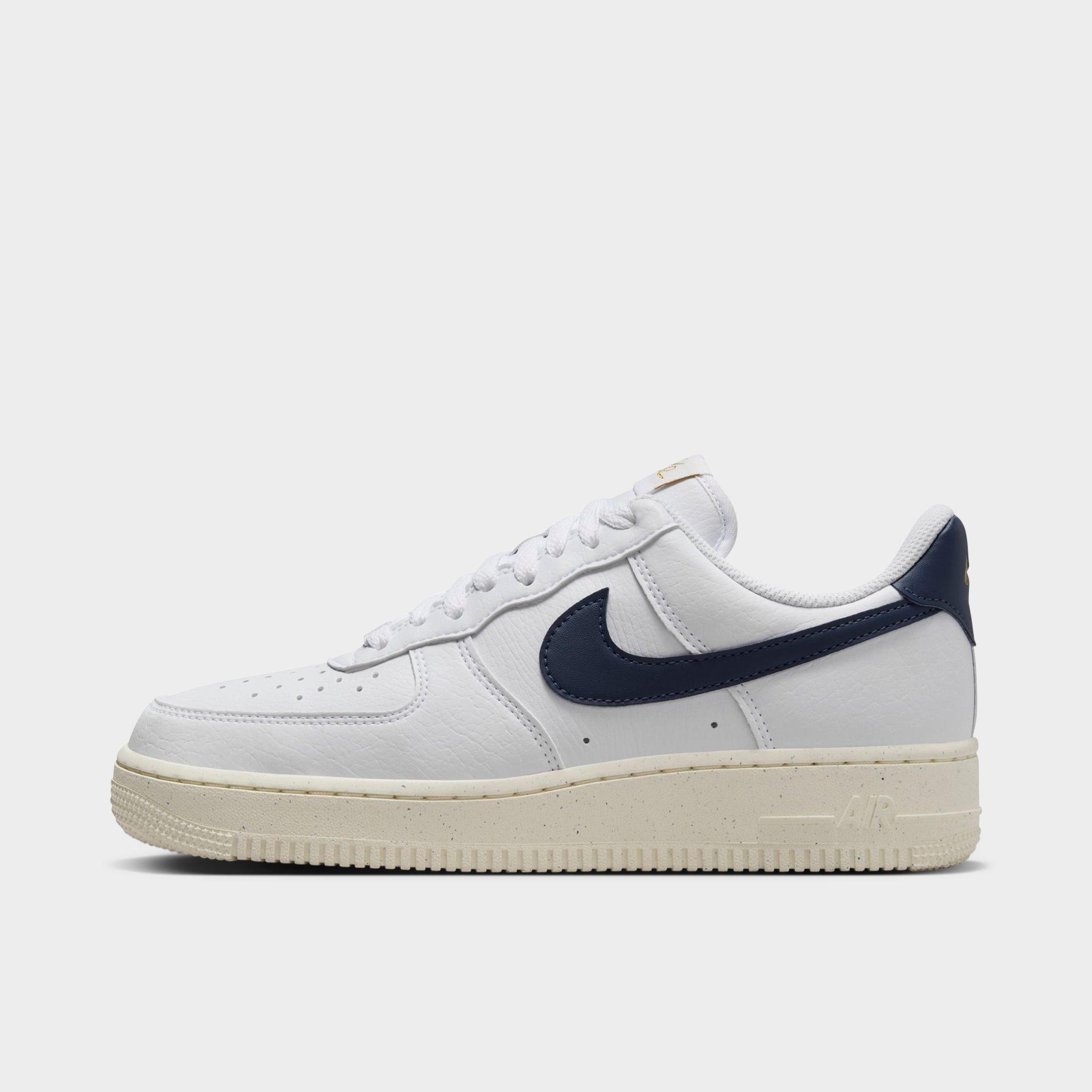 Nike Women's Air Force 1 '07 Next Nature Casual Shoes in White/Obsidian/Pale Ivory Size: 5