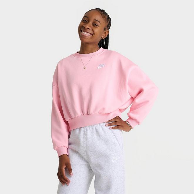 Girls' Big Kids' Nike Sportswear Club Fleece Boxy Crewneck Sweatshirt