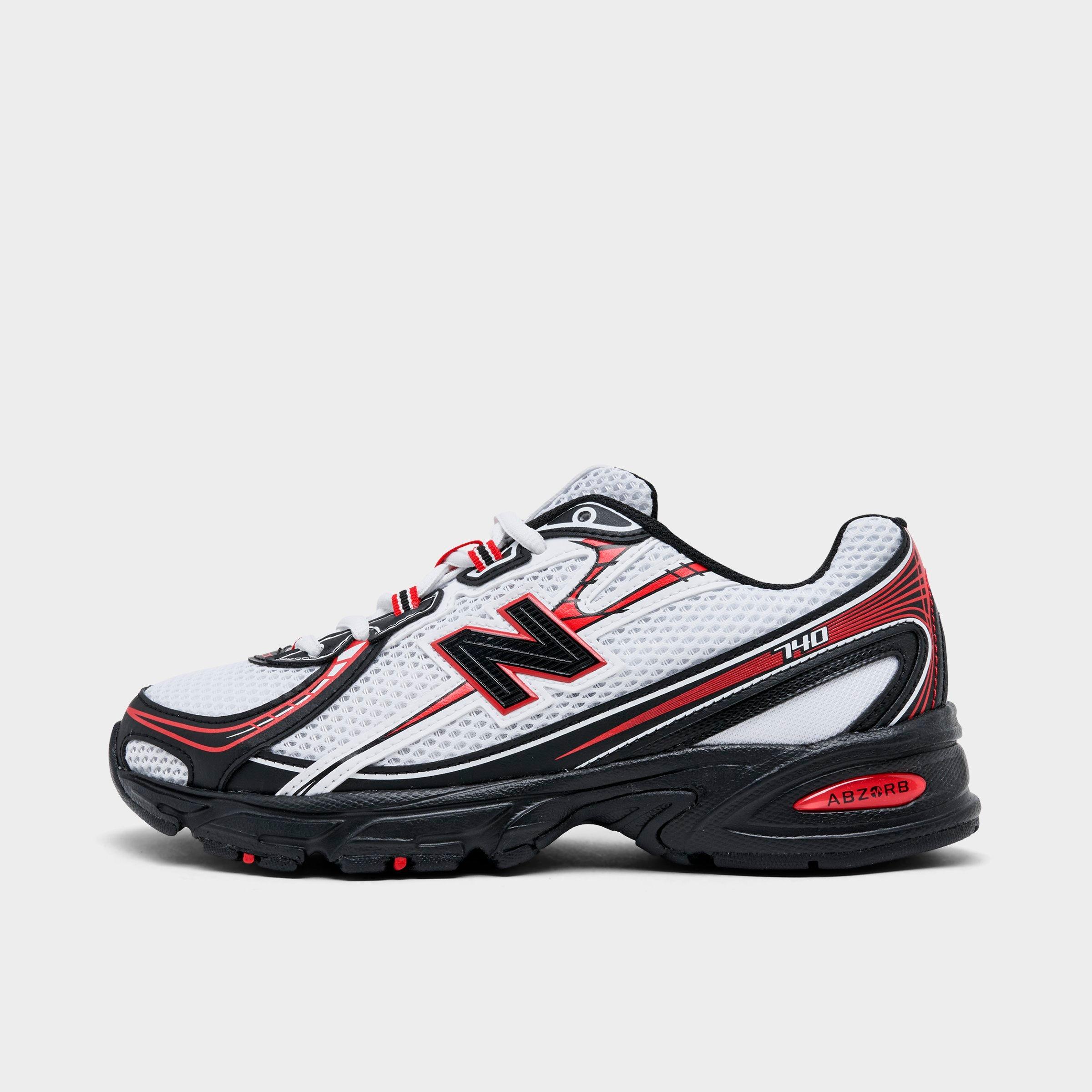 New Balance Big Kids 740 Casual Shoes in White/Black/Red Size: 5.5