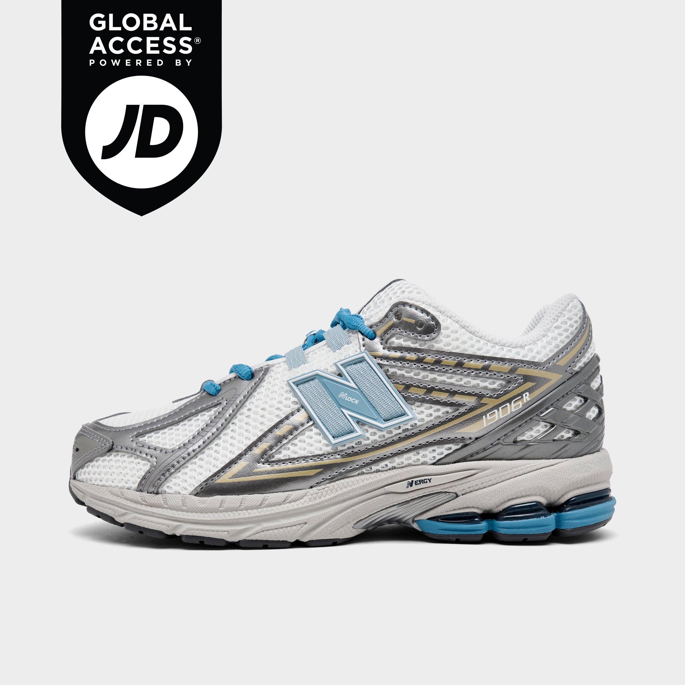 New Balance Big Kids 1906R Casual Shoes in White/Silver/Blue Size: 3.5