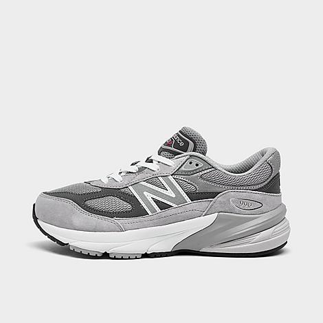 New Balance Kids' 990 V6 Leather & Mesh Sneakers In Grey/silver