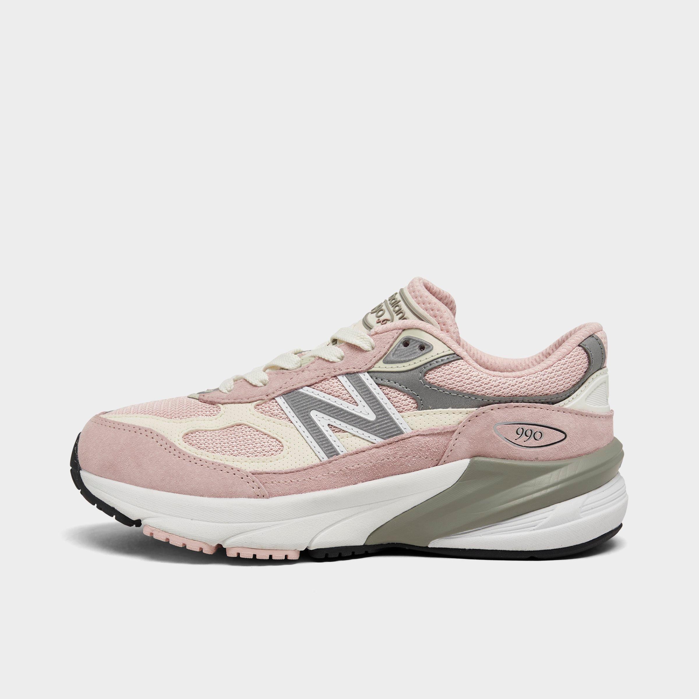 Shop New Balance Girls' Big Kids' 990 V6 Casual Shoes In Pink Haze/white