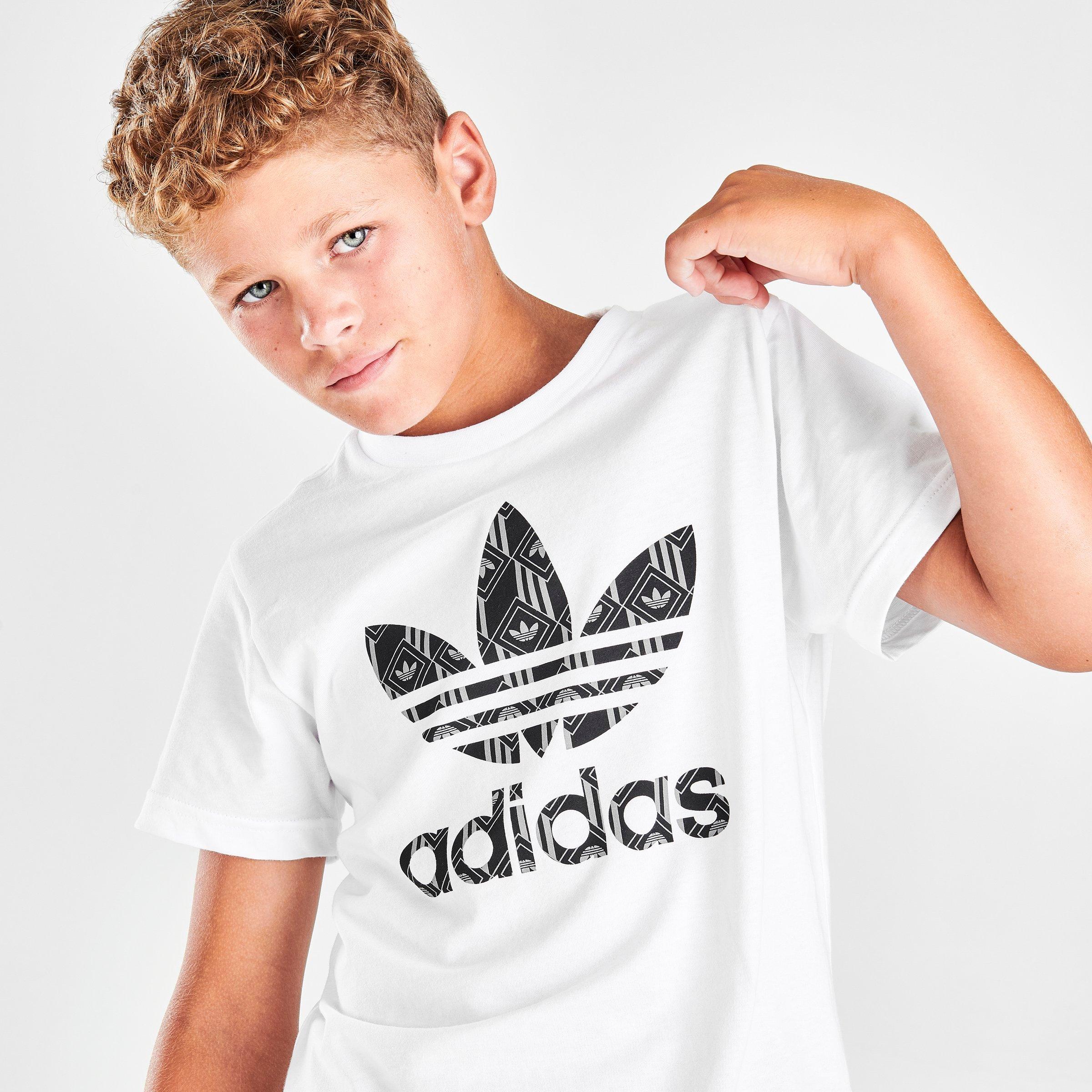 girls black adidas tshirt