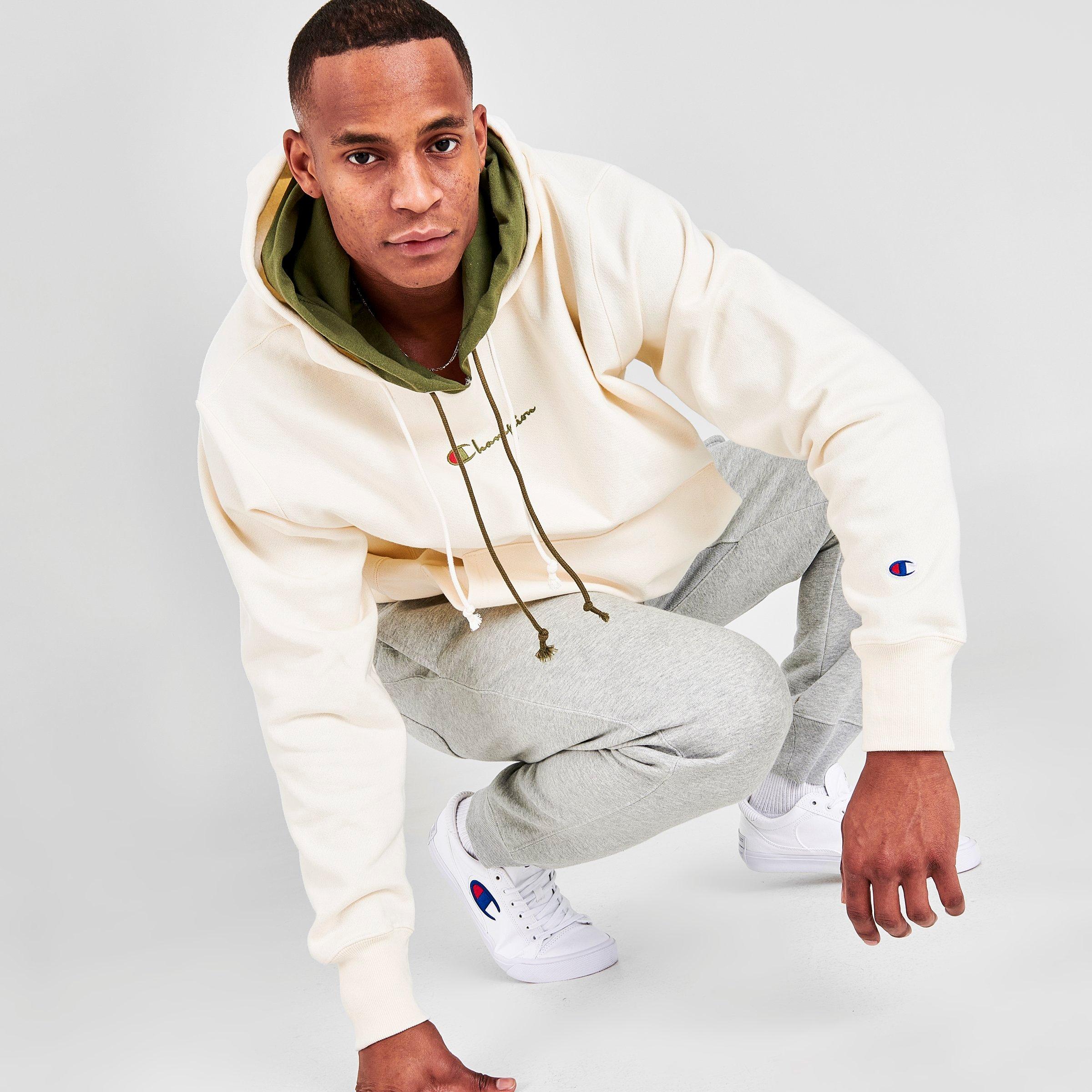 Chalk white champion outlet hoodie