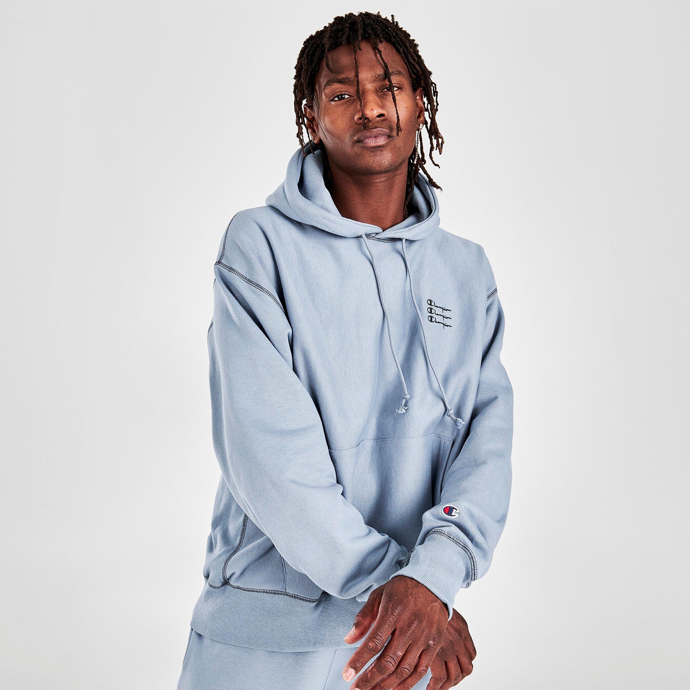 Champion triple cheap logo hoodie