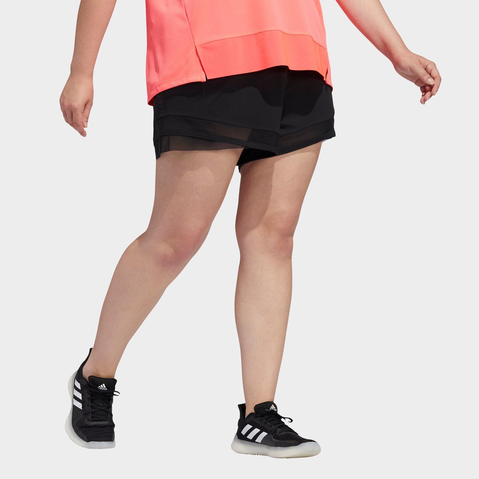 adidas women's plus size shorts