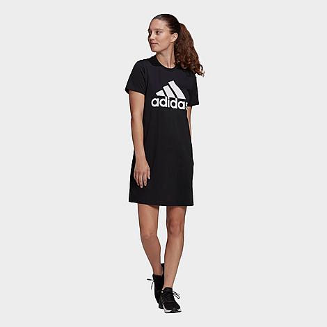 Adidas Originals Adidas Women's Essentials Big Logo Tee Dress In Black