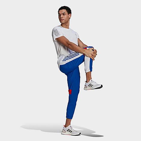 Adidas Originals Adidas Men's Reflective Track Pants In Team Royal Blue/white/scarlet