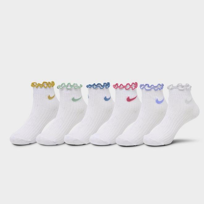Little Kids' Nike Preschool Lettuce Welt 6-Pack Quarter Socks