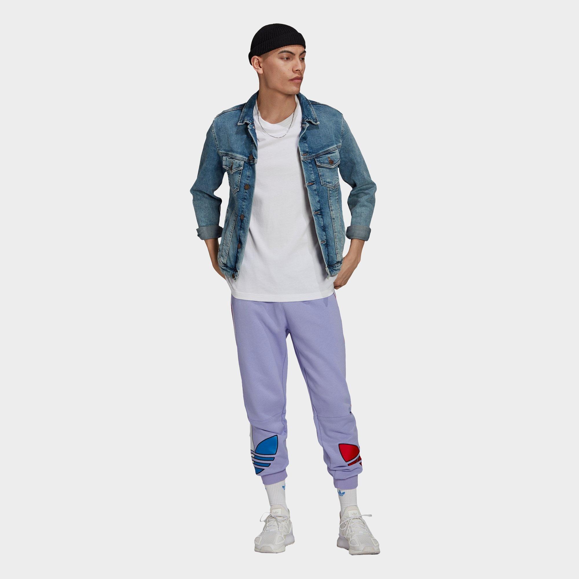 Adidas Originals Adidas Men's Originals Adicolor Tricolor Trefoil Jogger Pants In Light Purple