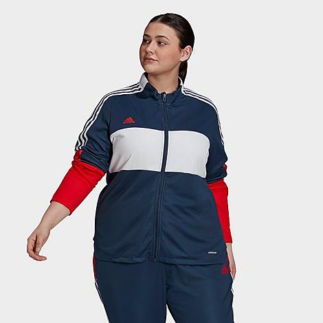 Adidas Originals Adidas Women's Tiro 21 Track Jacket (plus Size) In Crew Navy/vivid Red