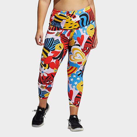 Adidas Originals Adidas Women's Believe This 3-stripes Cropped Training Tights (plus Size) Size 3x-large In Multicolor/print/white