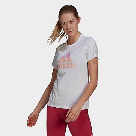 Adidas Originals Adidas Women's Essentials Tie-dyed Effect T-shirt In White
