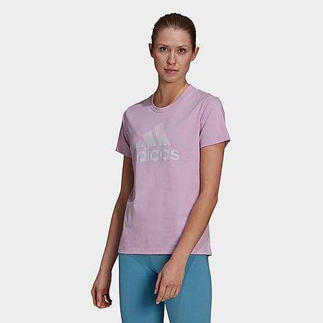 Adidas Originals Adidas Women's Essentials Tie-dyed Effect T-shirt In Clear Lilac
