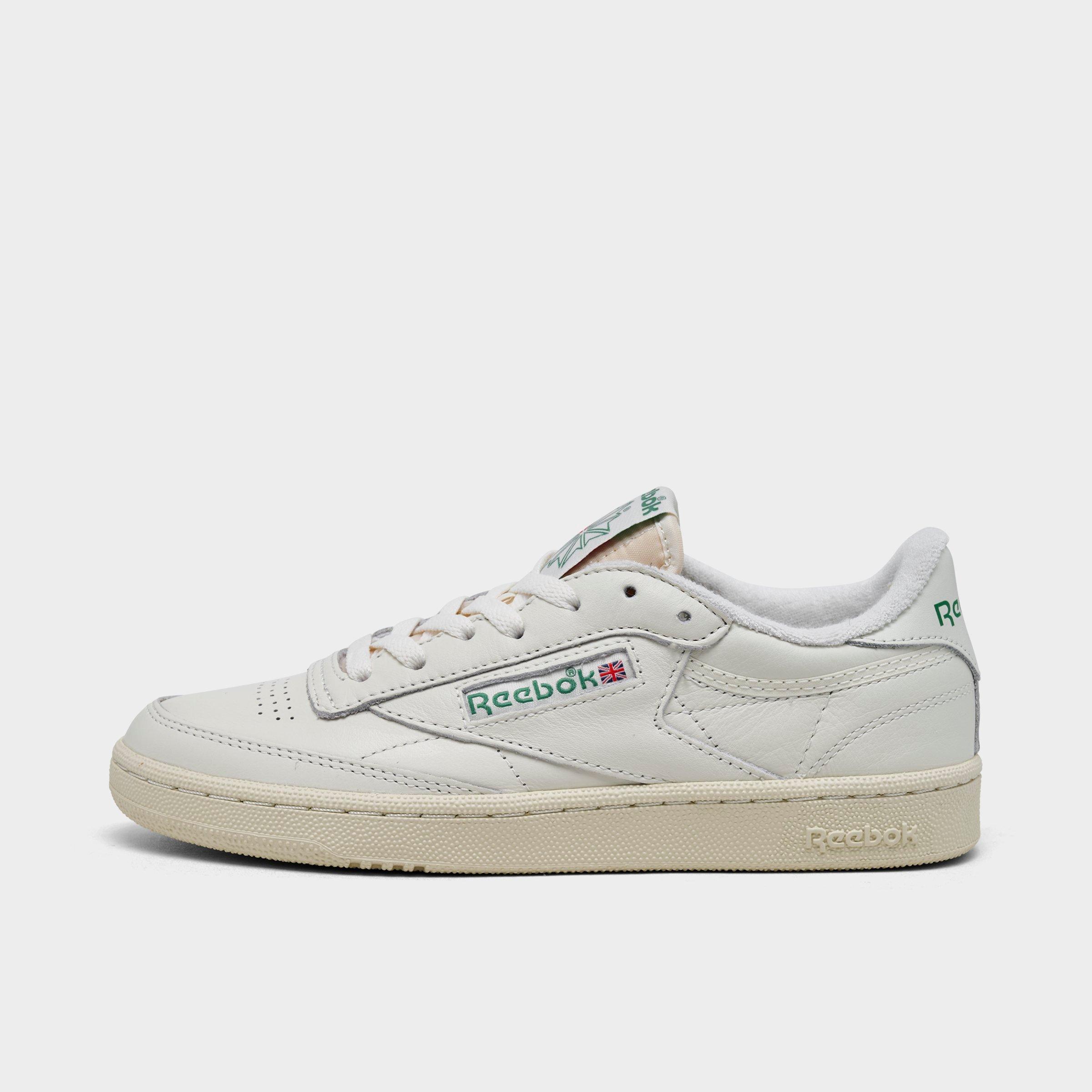 Reebok Women's Club C 85 Vintage Casual Shoes in Chalk/Alabaster/Glen Green Size: 5.0