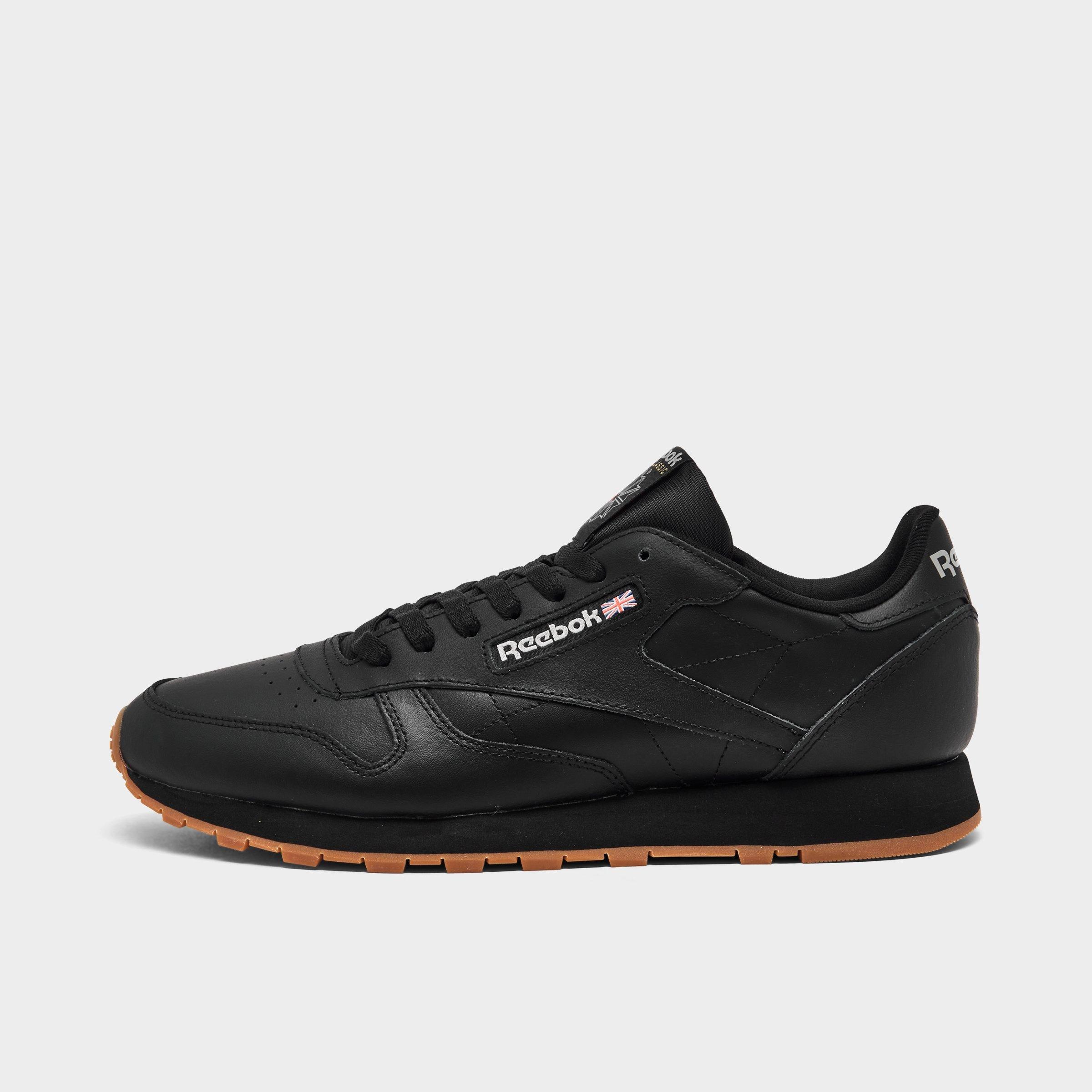 Reebok Men's Classic Leather Casual Shoes in Black/Core Black Size 11.5