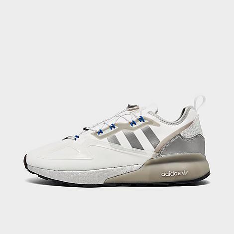Adidas Men’s Originals ZX 2K BOOST Running Shoes in White/Metallic/Footwear White Size 9.5