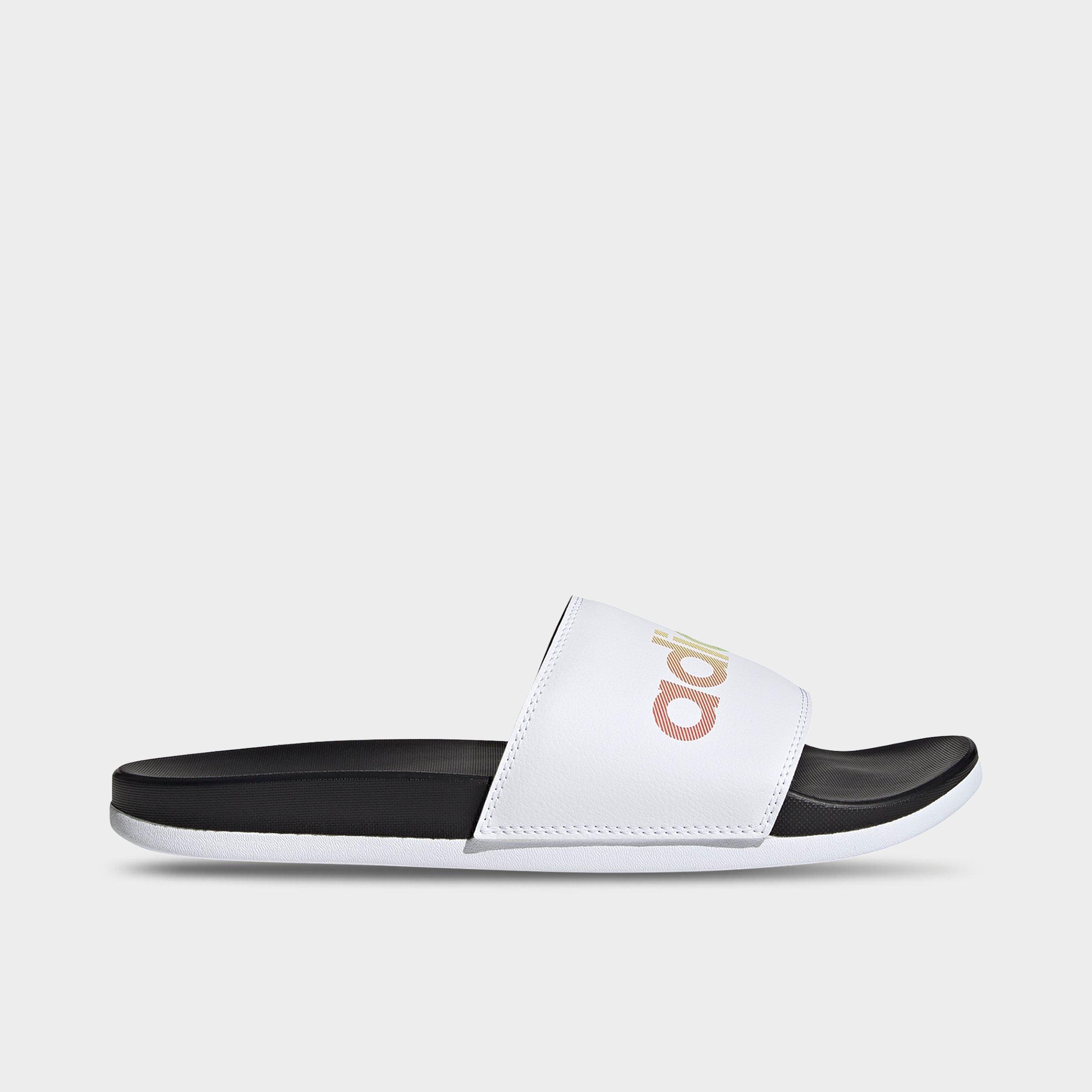 Adidas Originals Adidas Men's Adilette Cloudfoam Plus Slide Sandals In Black/white/black