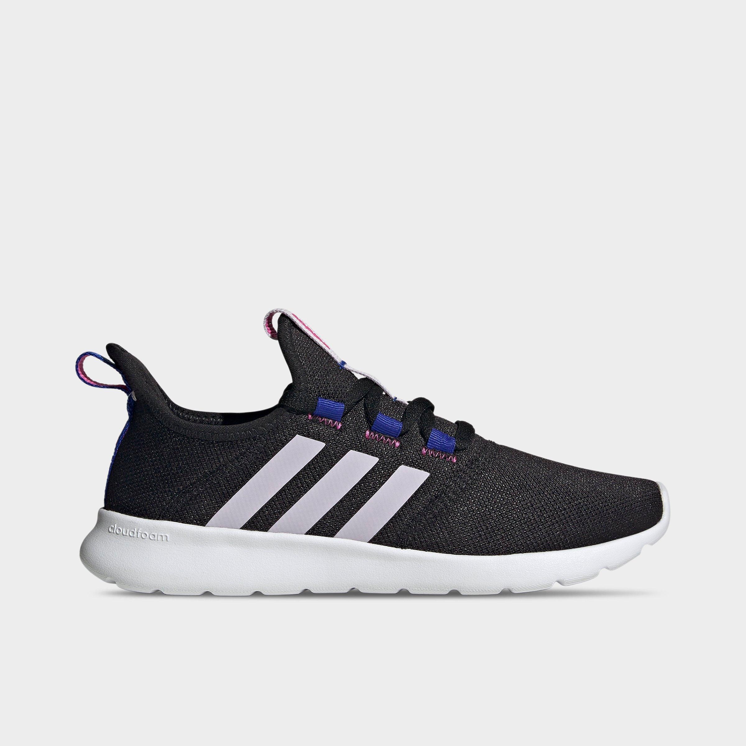 Adidas Originals Womens Cloudfoam Pure 2.0 Running Shoe In Black, Black, Core White In Black/silver Dawn/lucid Blue