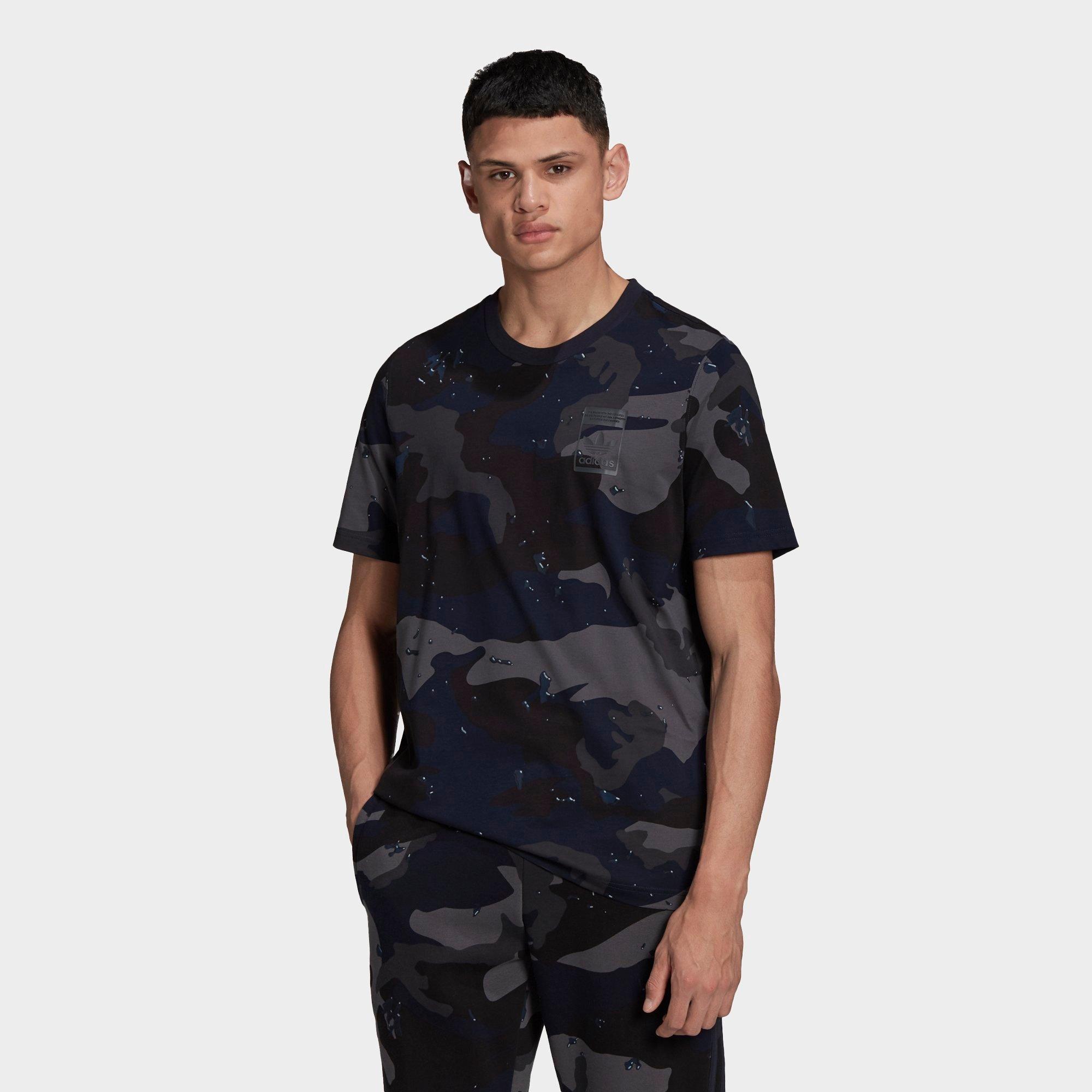 UPC 194827385478 product image for Adidas Men's Originals Graphics Camo Allover Print T-Shirt in Blue/Camo/Night Na | upcitemdb.com