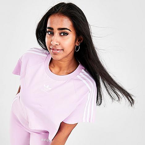 Adidas Originals Adidas Women's Originals Loose Crop T-shirt In Clear Lilac
