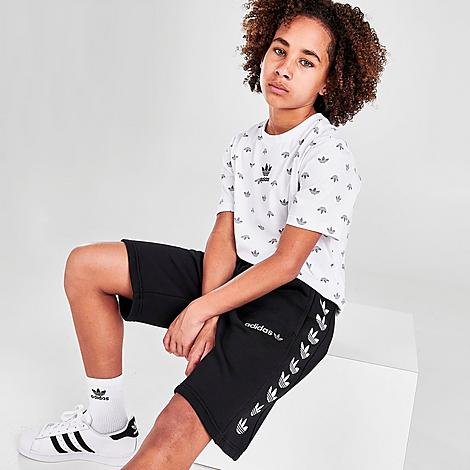 Adidas Originals Adidas Kids' Originals Repeat Trefoil Fleece Shorts In Black
