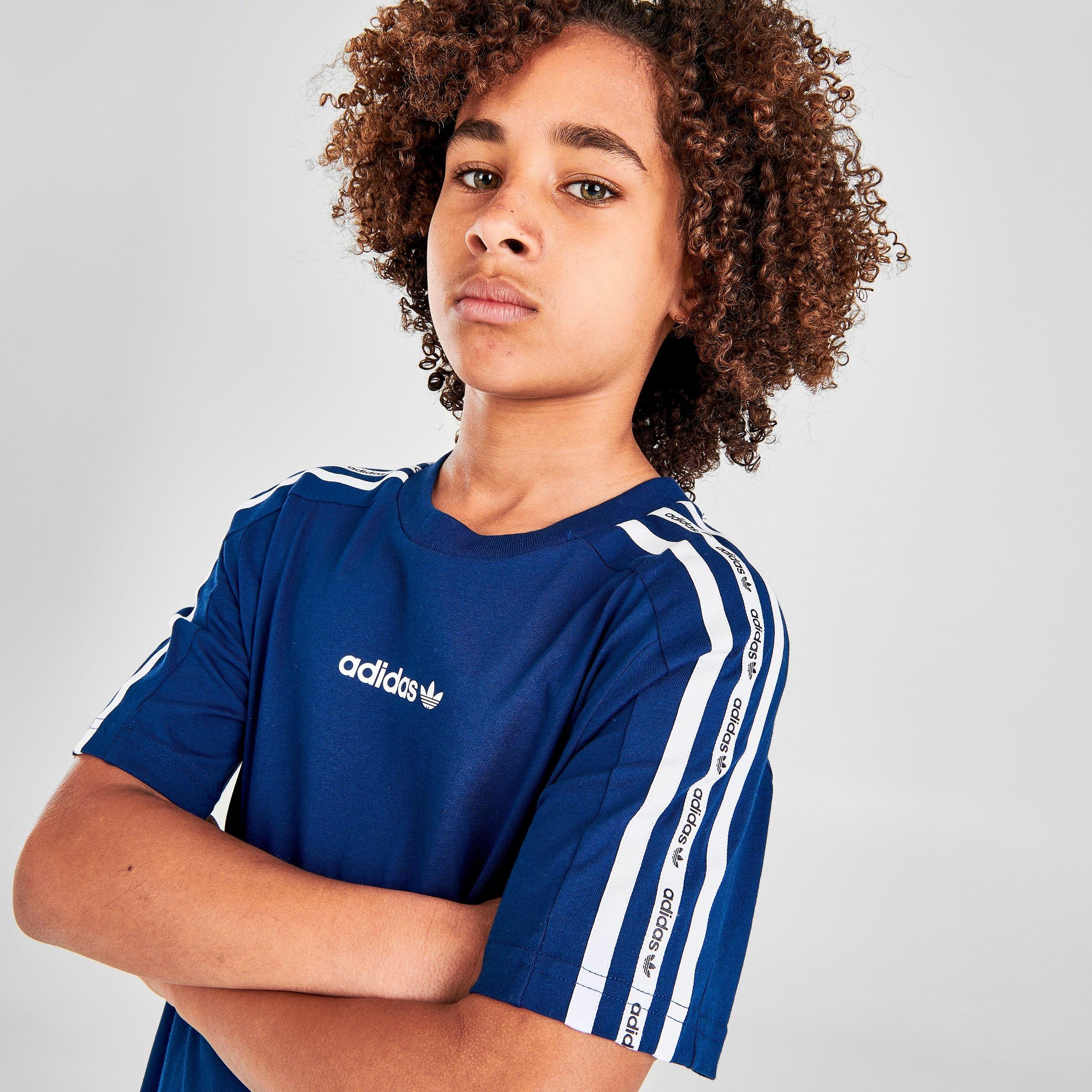 Adidas originals tape t shirt clearance junior