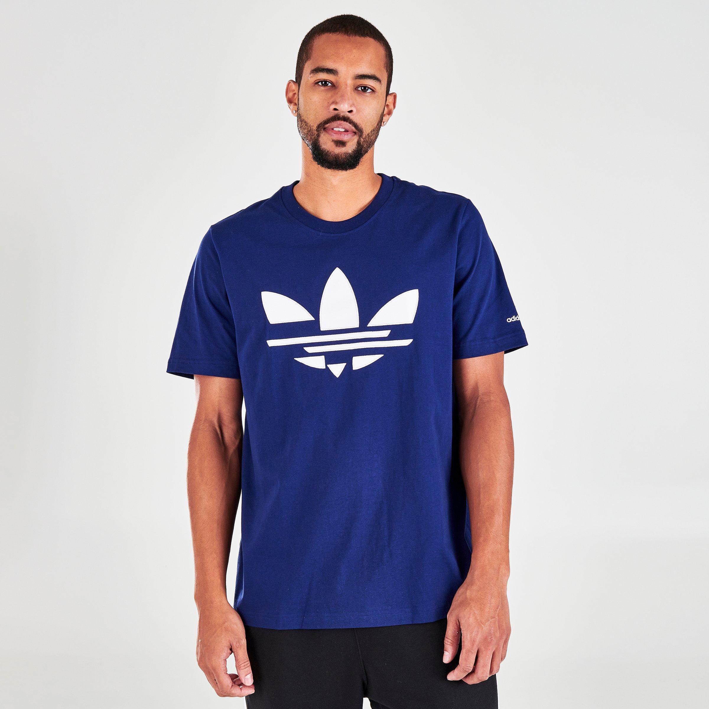 Adidas Men's Adicolor Shattered Trefoil Graphic T-Shirt in Blue/Night ...
