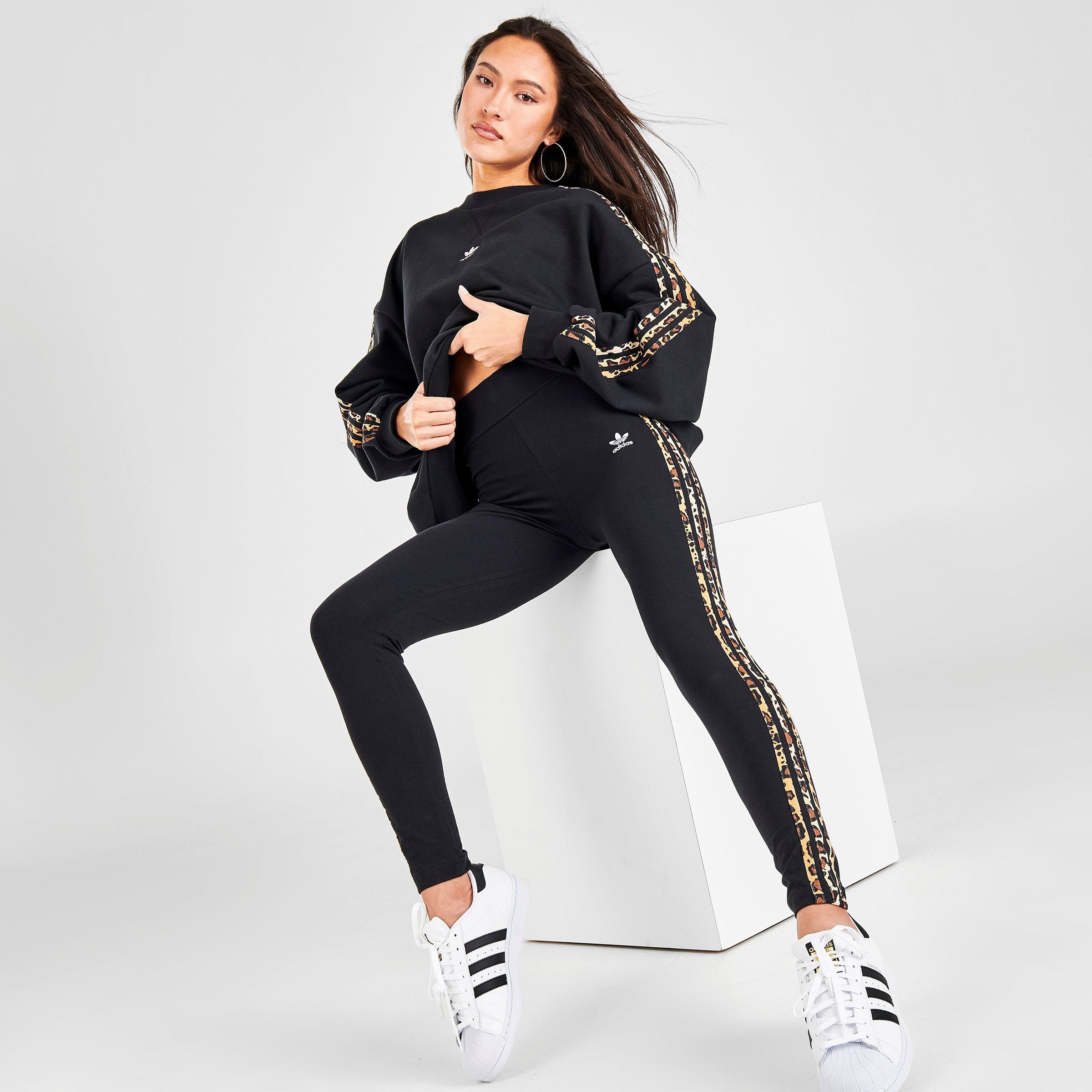 Adidas Originals Adidas Women's Originals Animal Print Leggings In Black