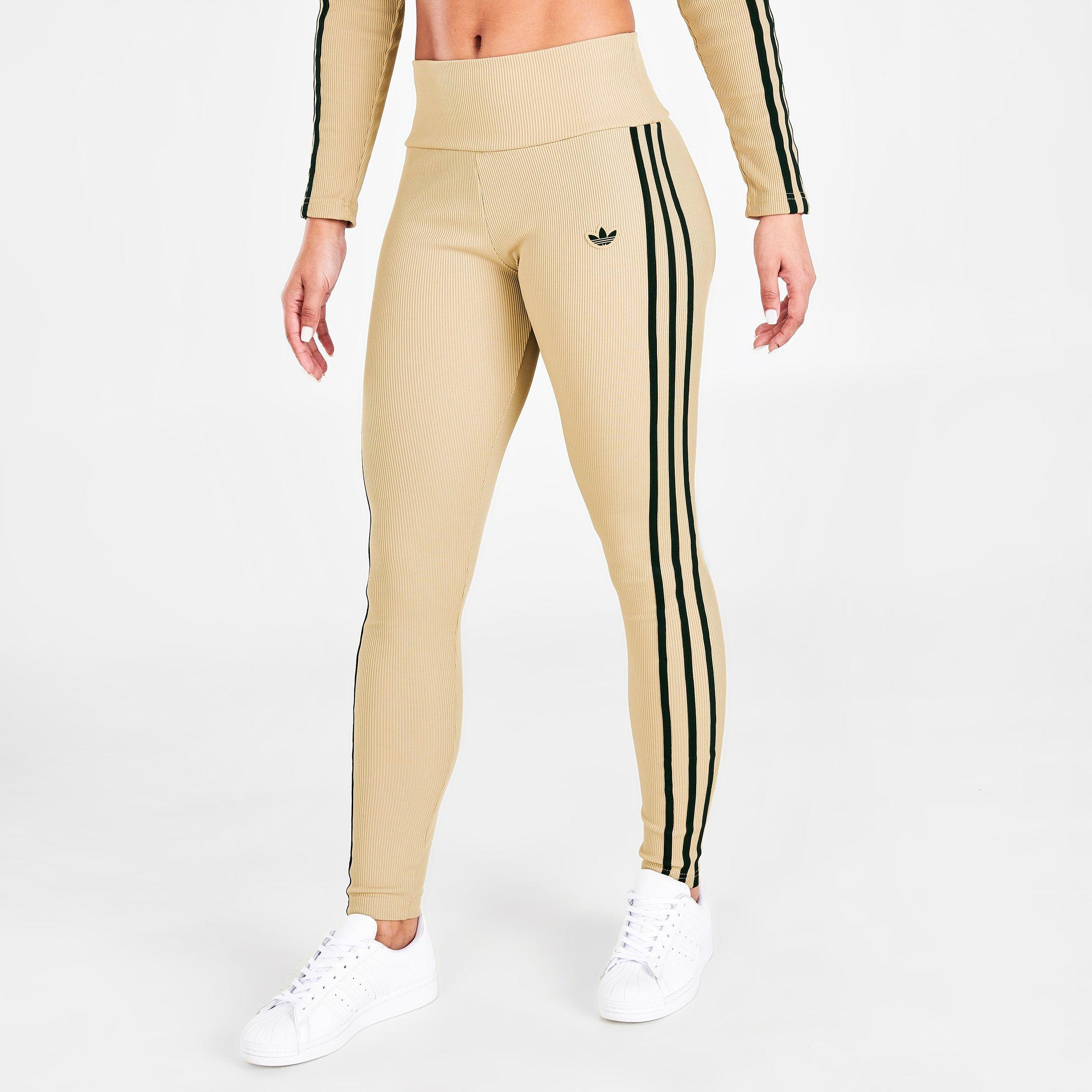 beige adidas leggings