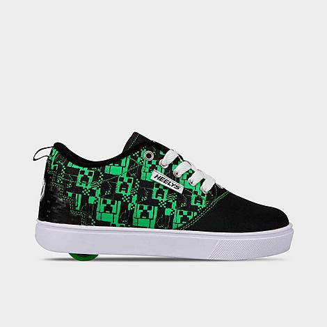 Shop Heelys Little Kids' X Minecraft Pro 20 Prints Casual Shoes In Black/neon Green