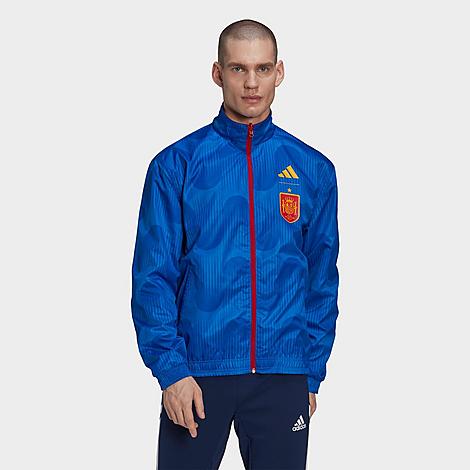 Adidas Originals Adidas Men's Spain National Team Anthem Reversible Jacket In Team Power Red/team Navy Blue