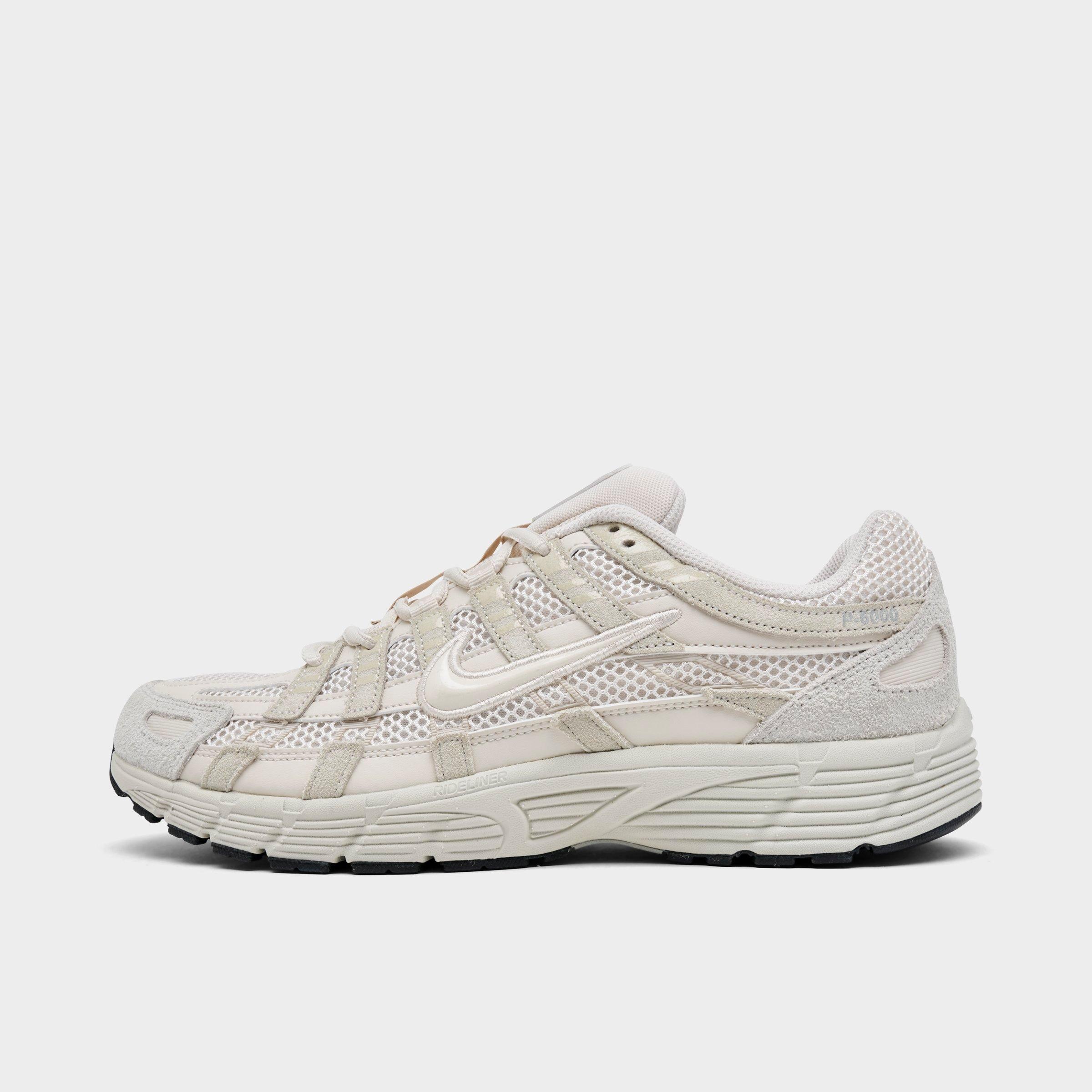 Nike P-6000 SE Casual Shoes in Off-White/Light Orewood Brown Size 8 Suede