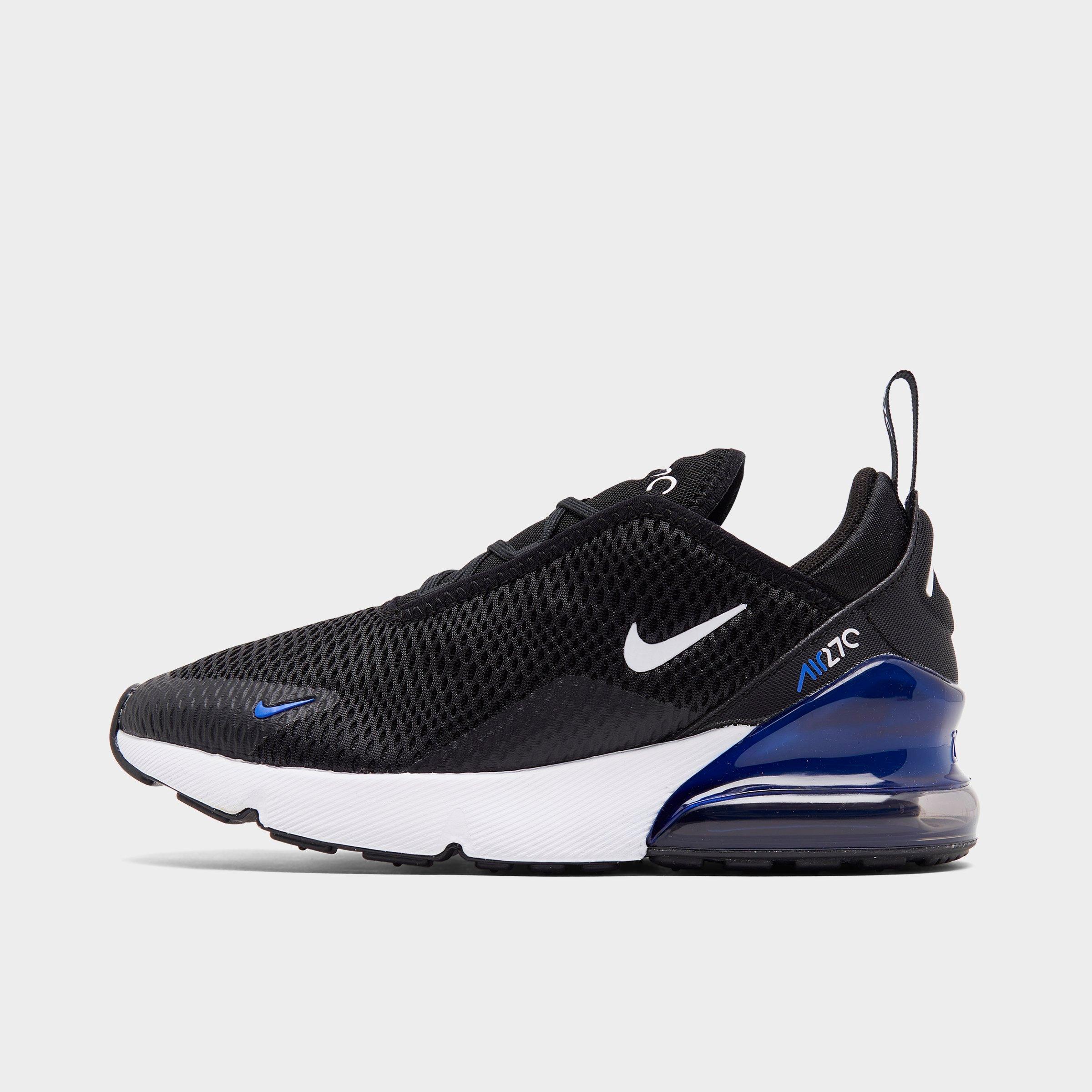 Shop Nike Little Kids' Air Max 270 Casual Shoes In Black/white/racer Blue/dark Grey