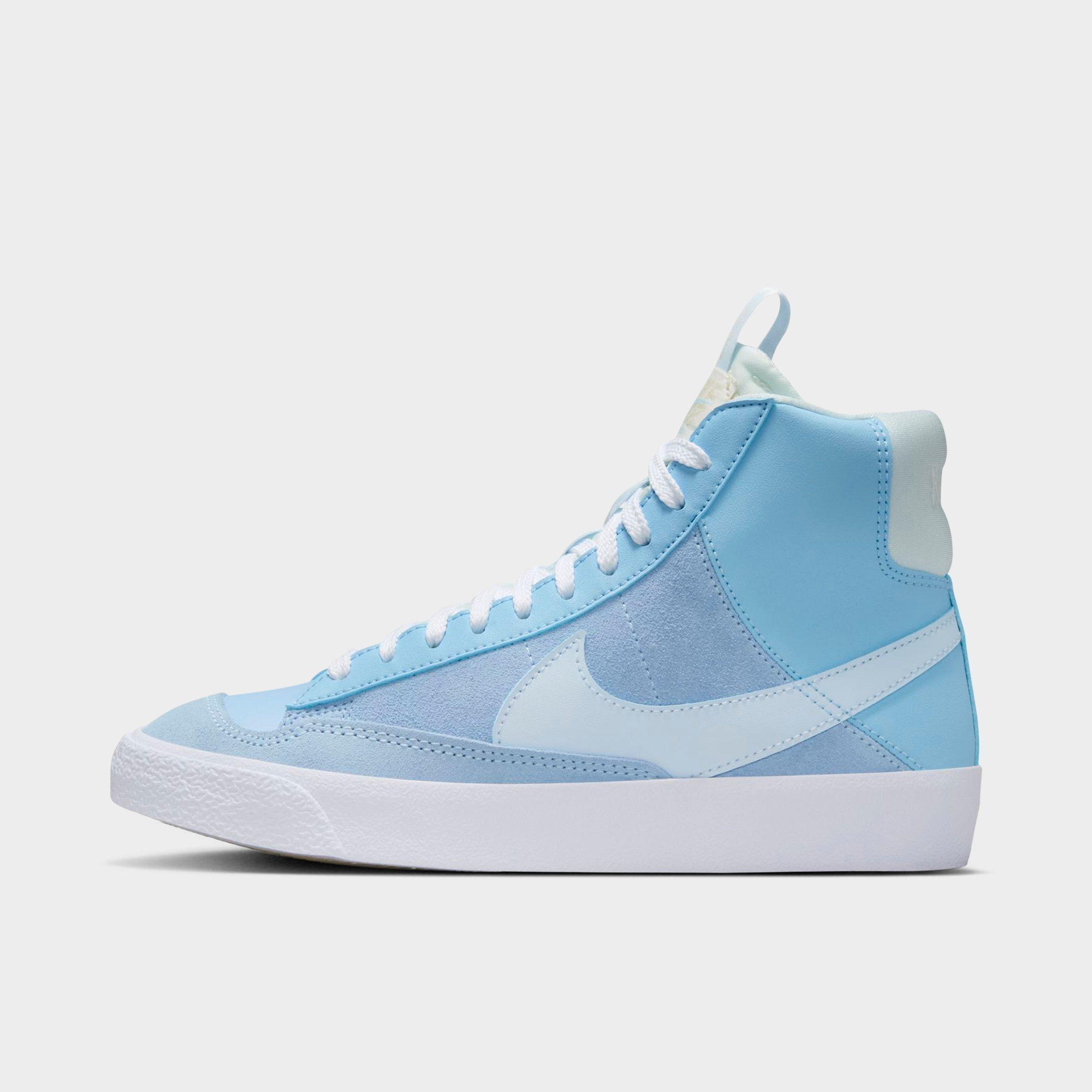 Nike Blazer Mid '77 Se D Big Kids' Shoes In Psychic Blue/sail/beach/blue Tint