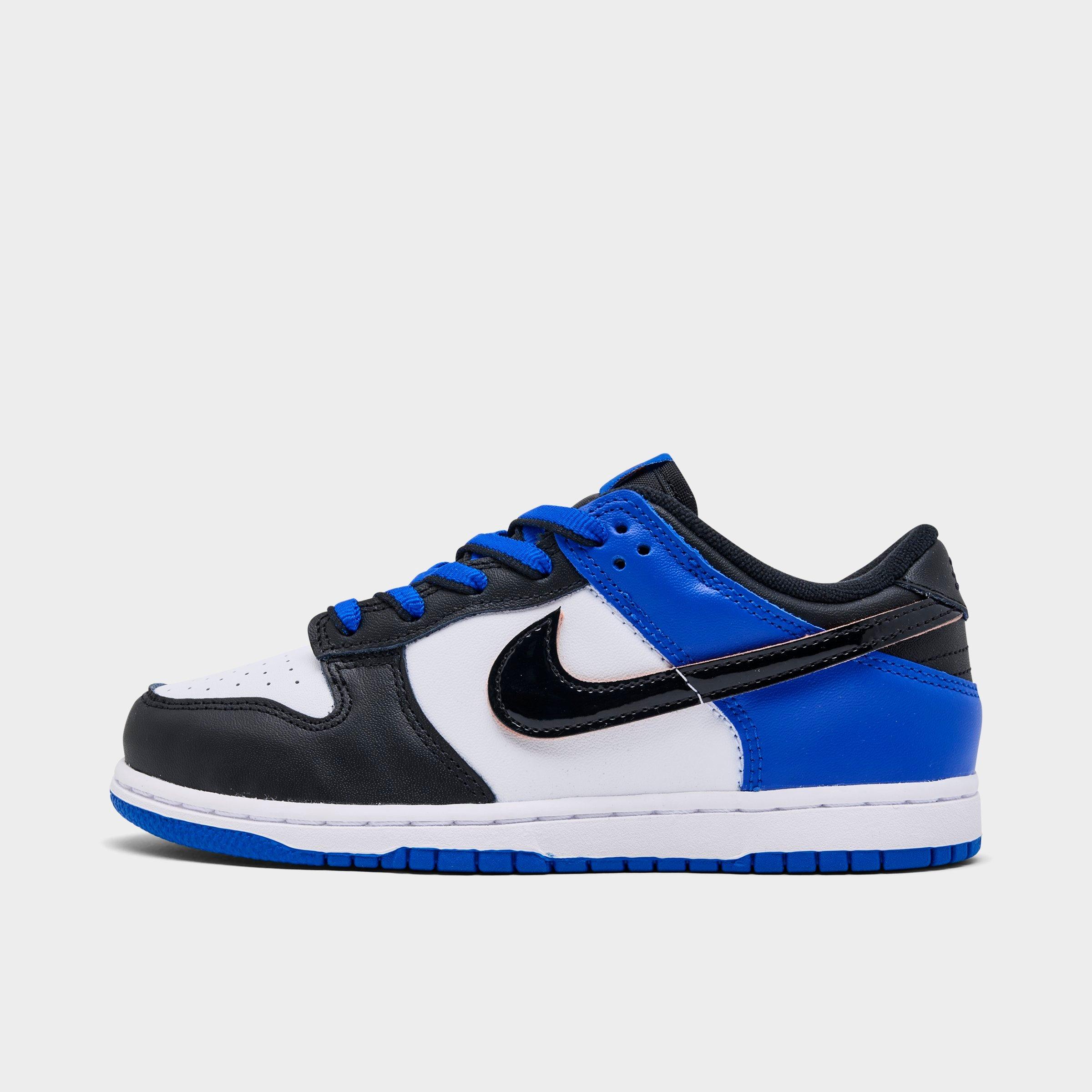 Nike Little Kids' Dunk Low Se Casual Shoes In White/racer Blue/terra Blush/black