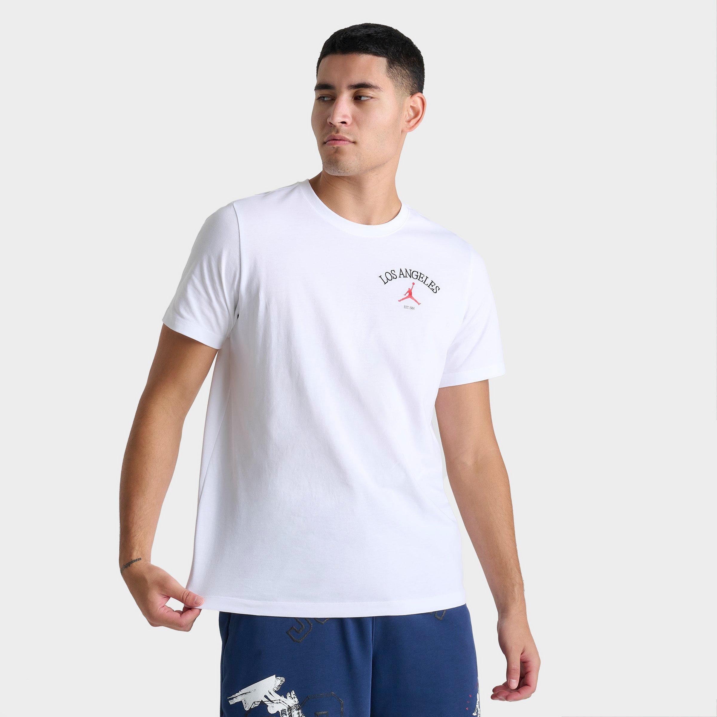 Jordan Men's Los Angeles T-Shirt in White/White Size Small 100% Cotton