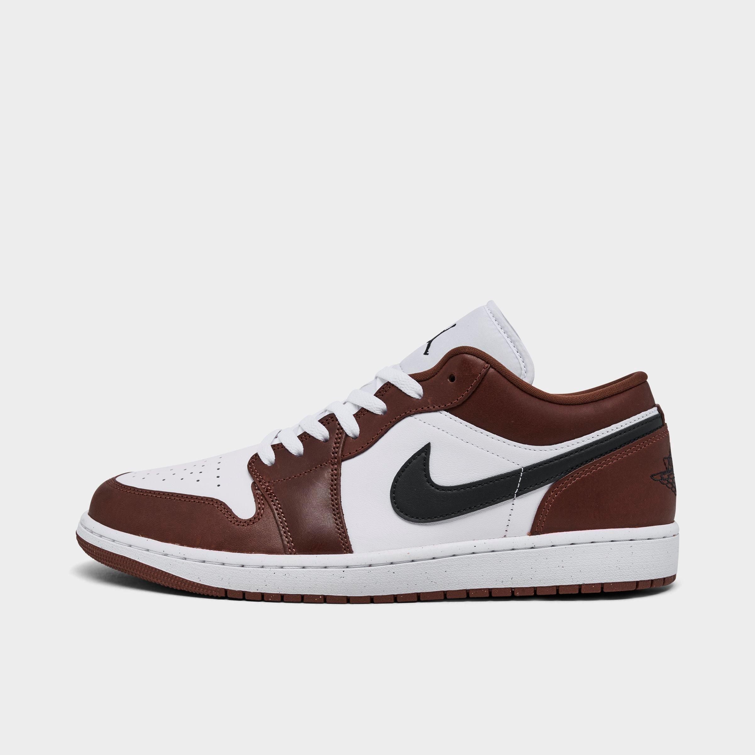 Jordan Men's Air Retro 1 Low SE Casual Shoes in White/Dark Pony/Black Size: 7.0