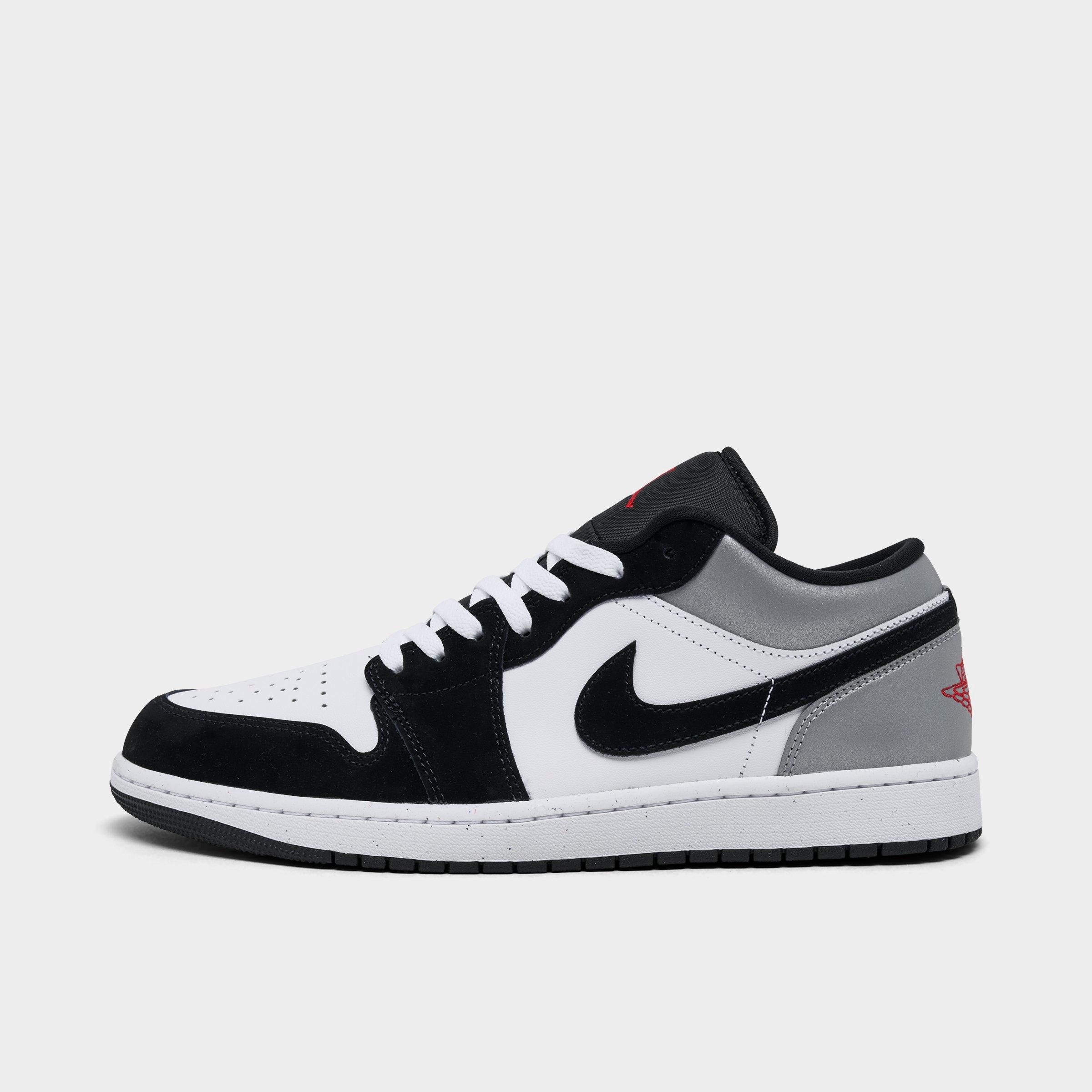 Jordan Air Retro 1 Low SE Casual Shoes in Black/Grey/White Size 14 Leather/Suede