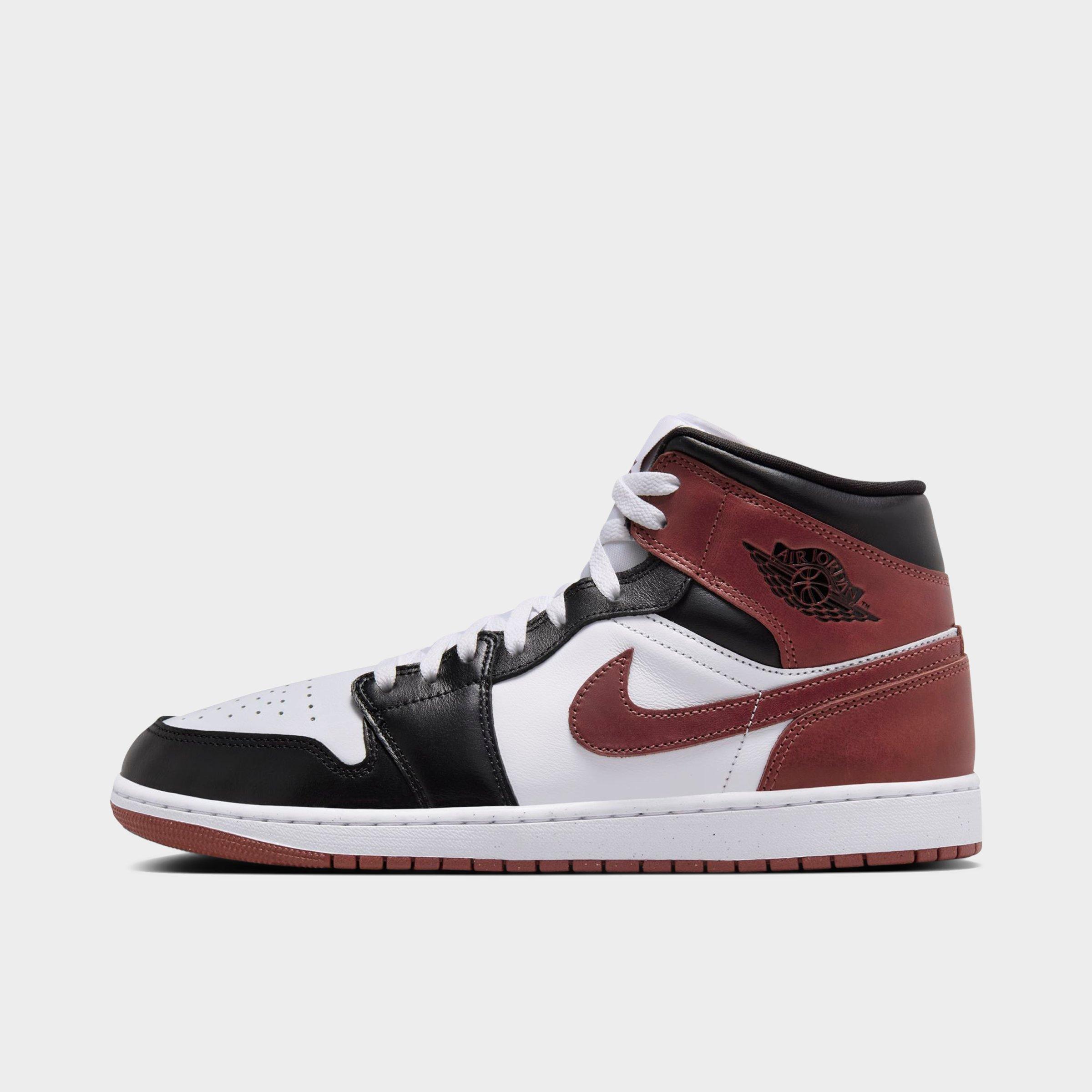 Jordan Men's Air Retro 1 Mid SE Casual Shoes in Brown/Black/White Size 7.5