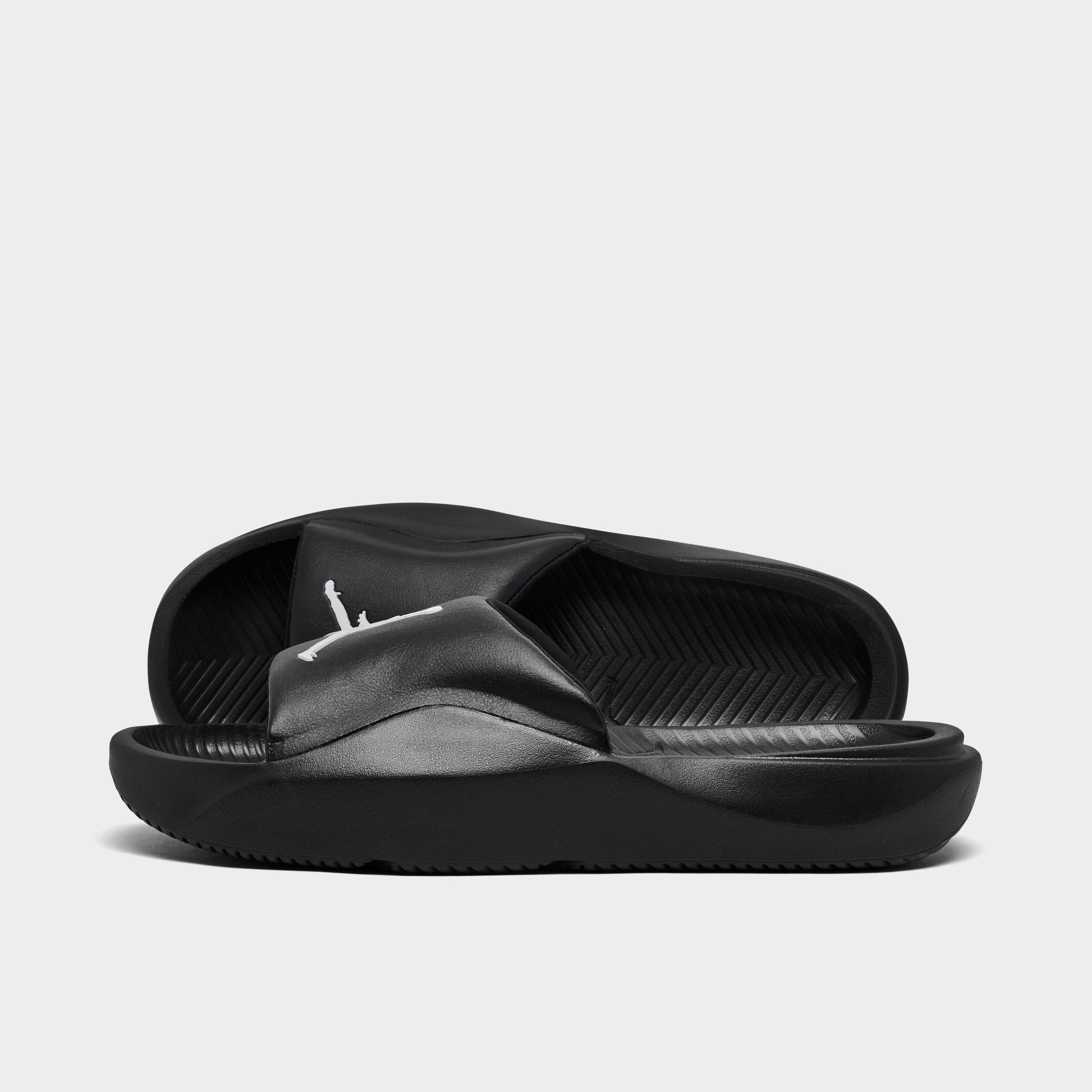 Jordan Men's Franchise Slide Sandals in Black/Black Size 10 Leather