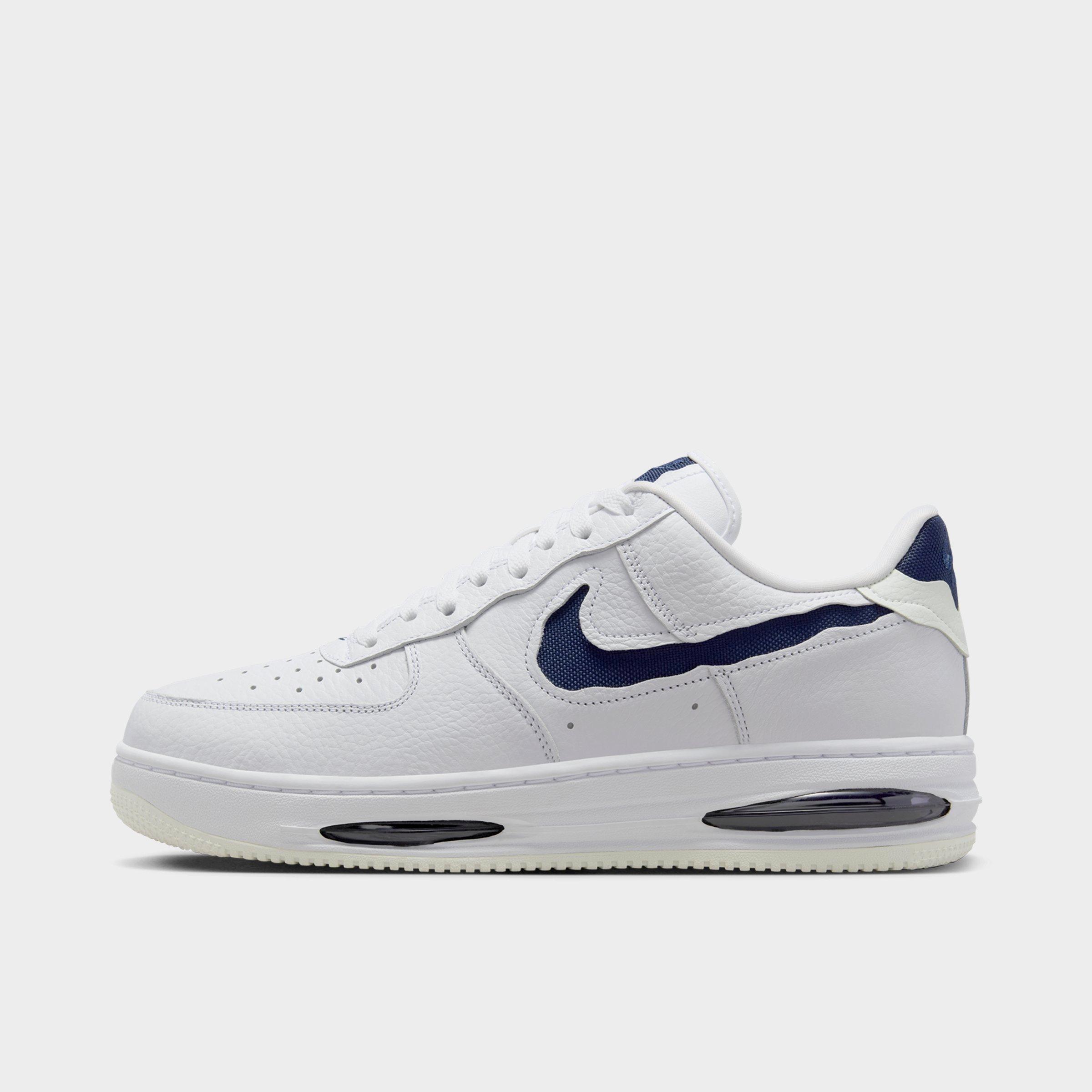 Nike Men's Air Force 1 Low EVO Casual Shoes in White/Summit White/Midnight Navy Size: 6.0