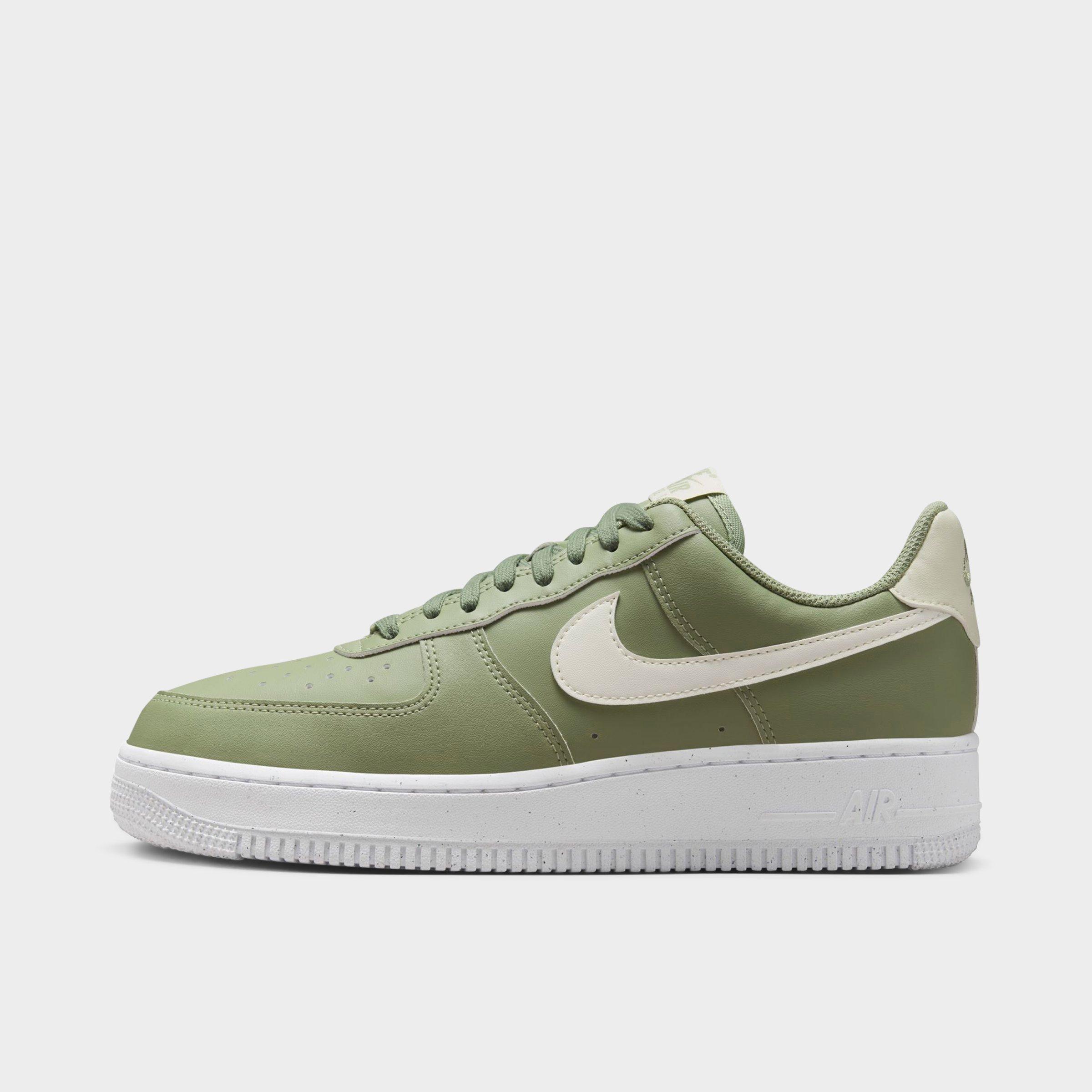 Shop Nike Women's Air Force 1 '07 Next Nature Casual Shoes In Oil Green/sea Glass/white/gum Medium Brown