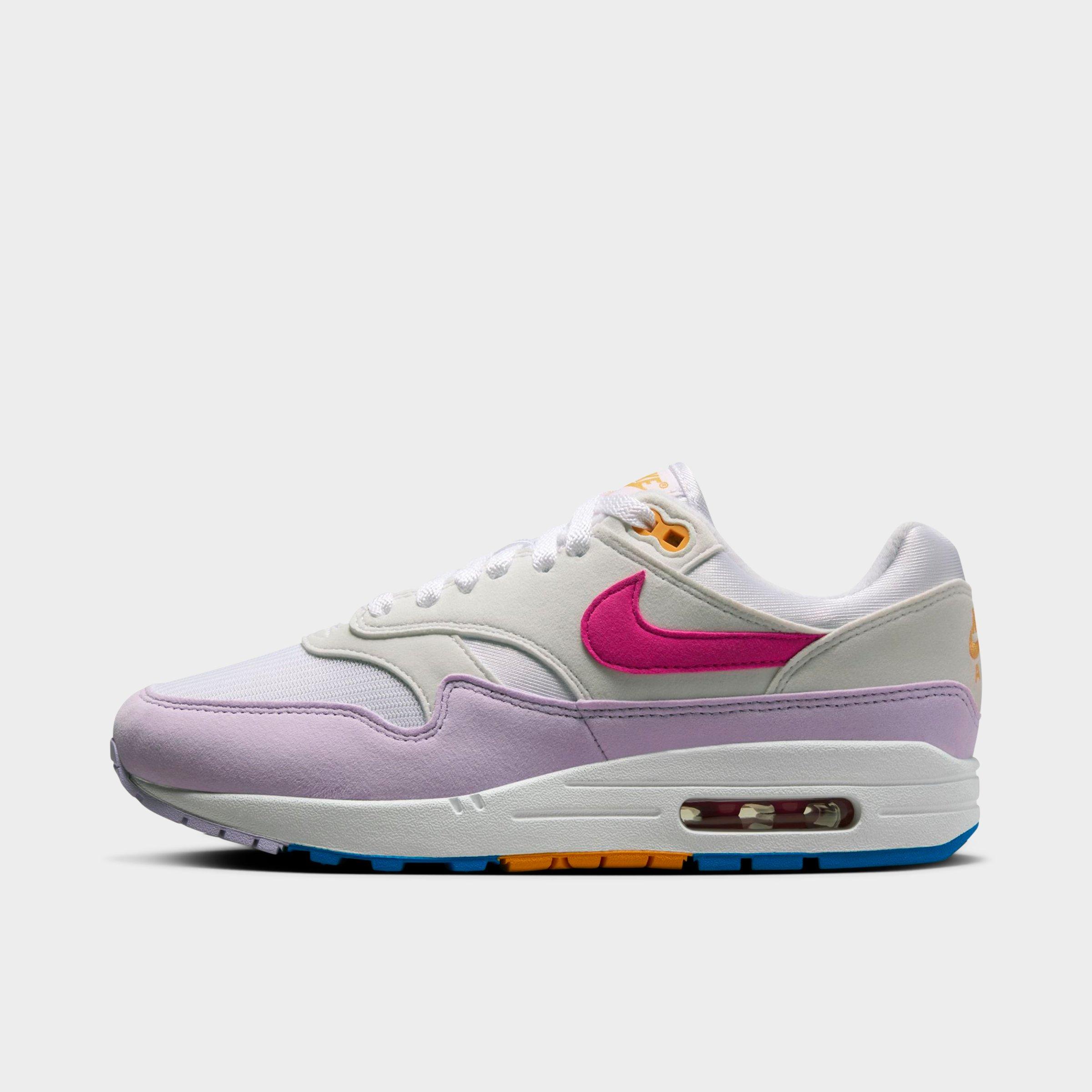 Shop Nike Women's Air Max 1 Casual Shoes In White/photo Blue/sundial/alchemy Pink