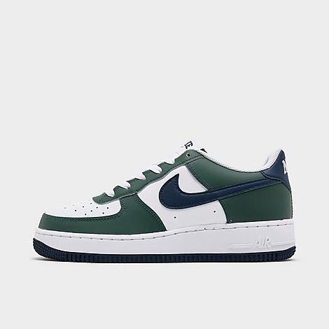 Shop Nike Big Kids' Air Force 1 Low Casual Shoes In Vintage Green/obsidian/white
