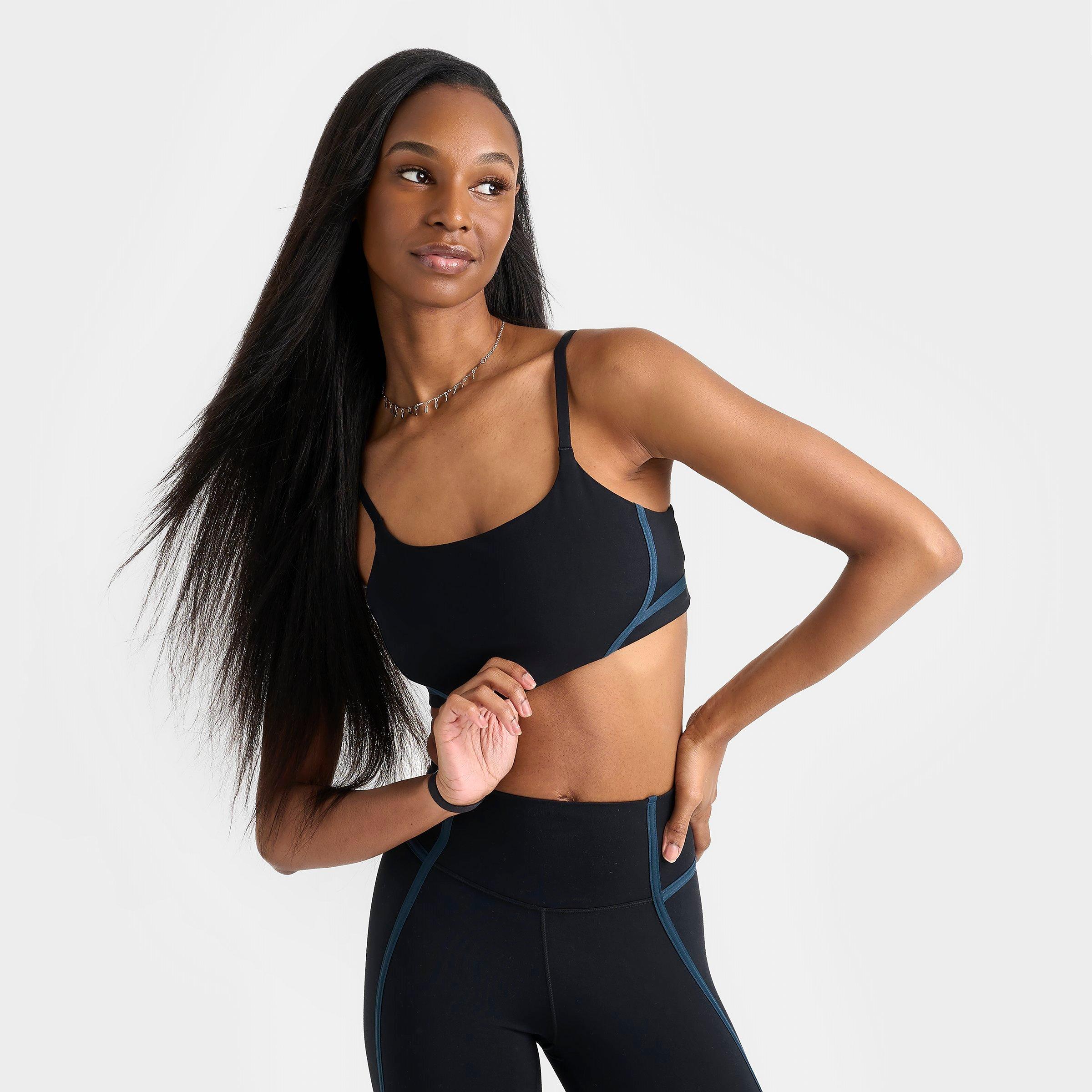 Nike Women's One Convertible Light-Support Sports Bra in Black/Black Size Large Polyester/Spandex